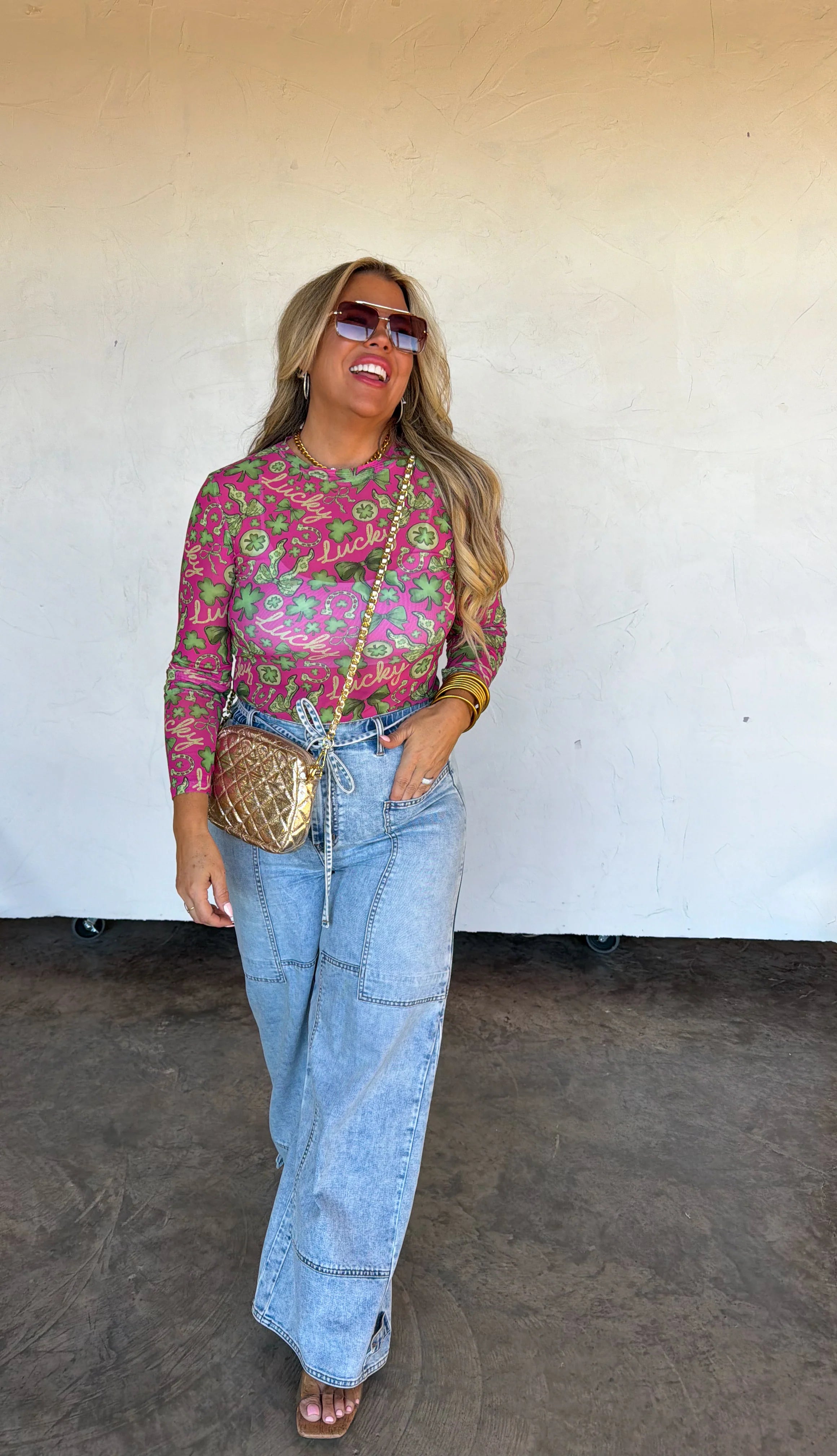 Lucky Girl Mesh Top by Blakeley (Ships in 2 weeks ) - BFF Here