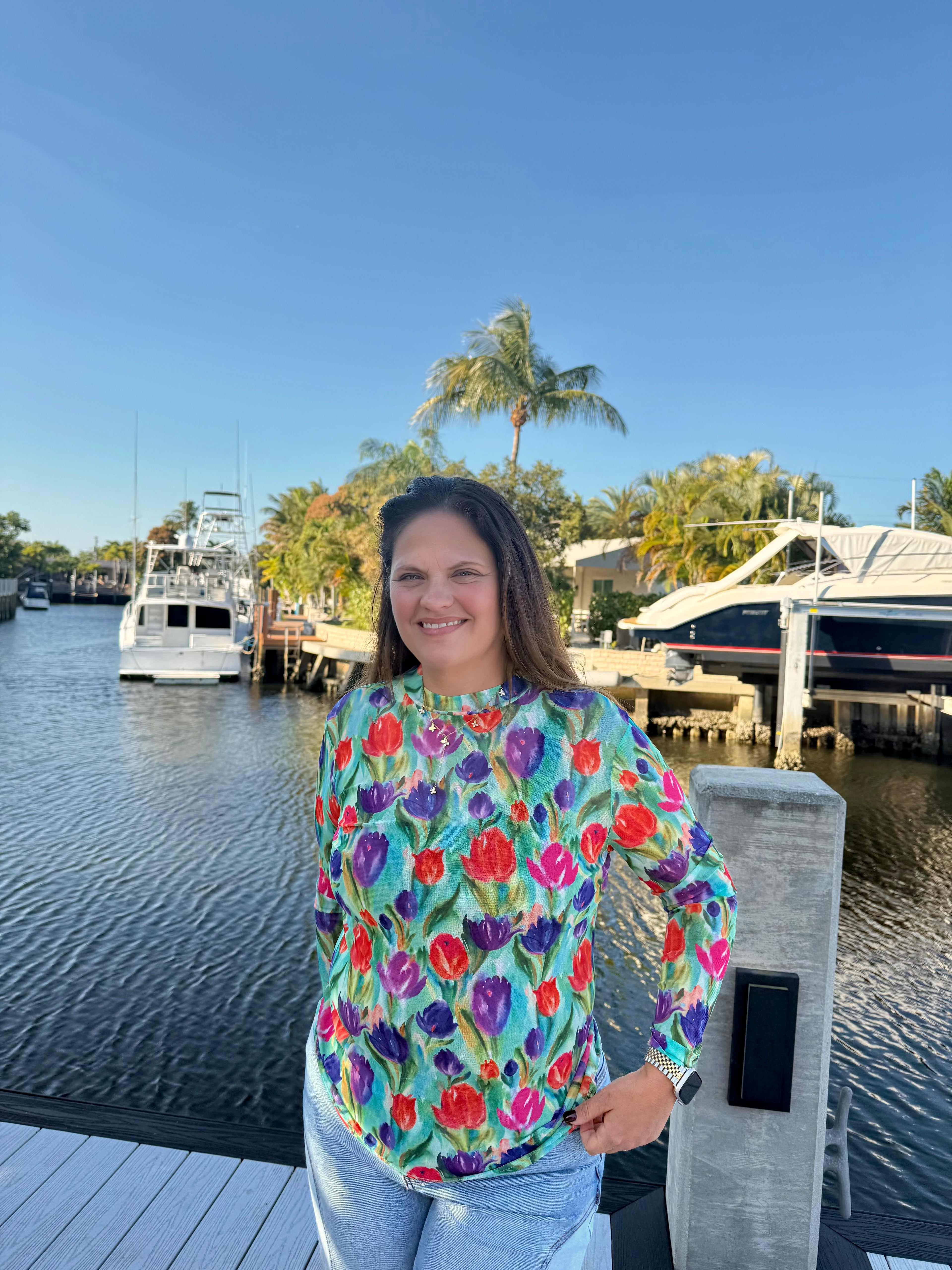 Tulip Trail Mesh Top by Sterling Kreek - BFF Here