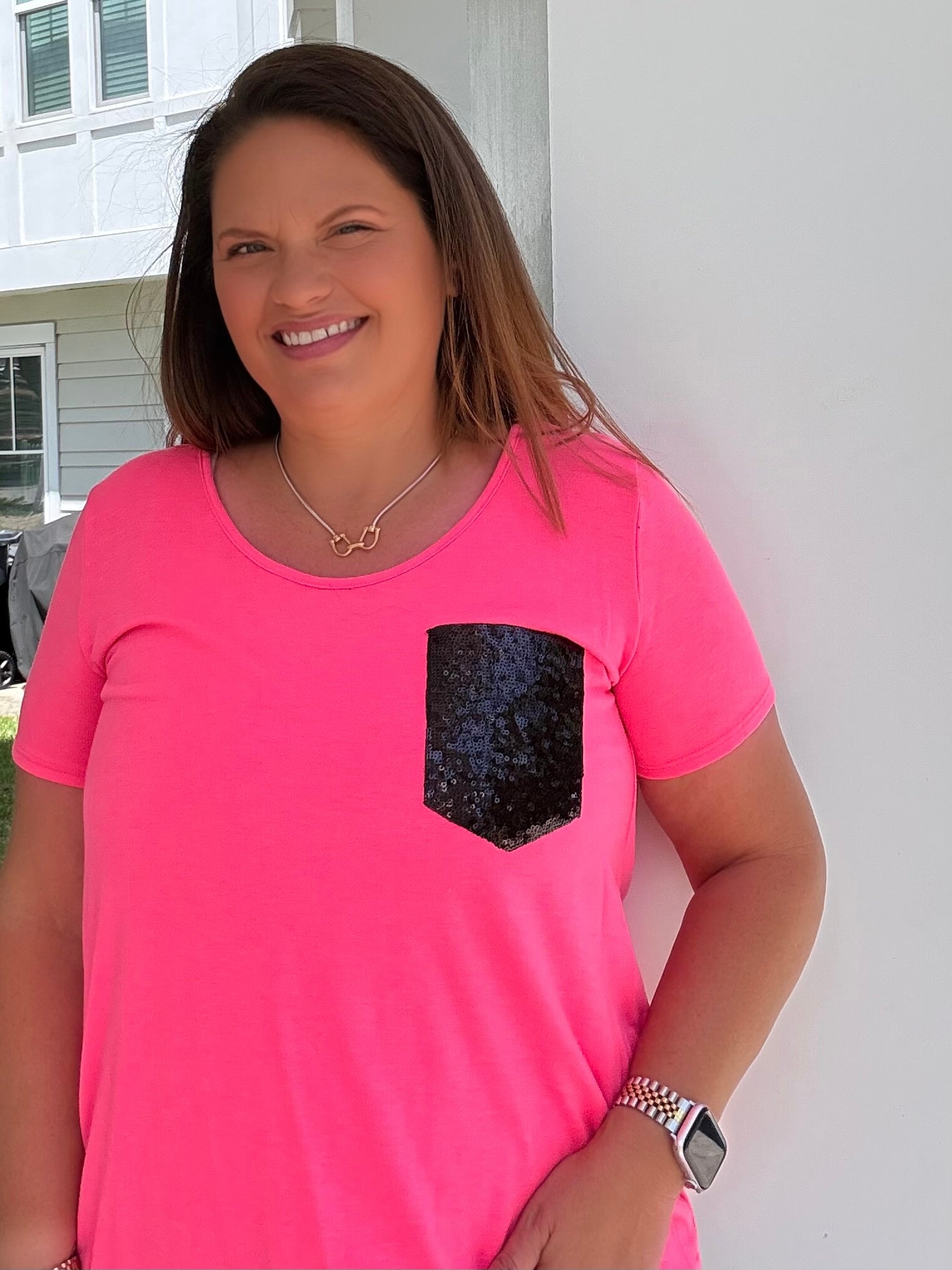 Neon Pink Basic Tee by HeimishUSA (ARRAY) — Ships 2-3 weeks - BFF Here