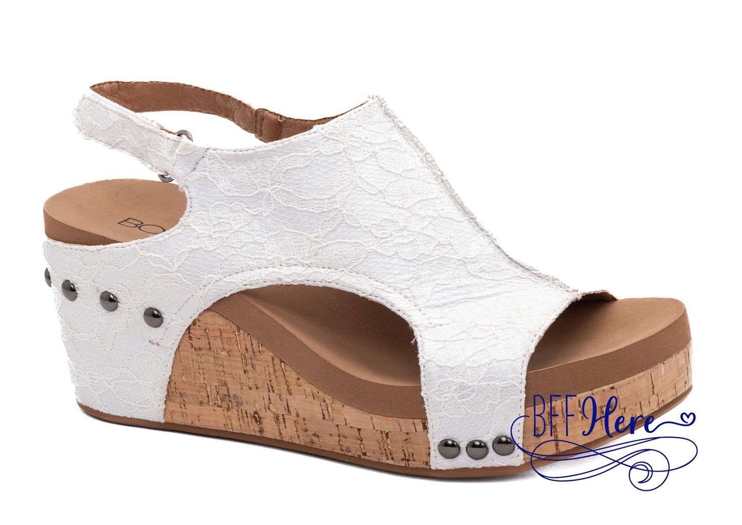 Carley - White Lace by Corkys - BFF Here