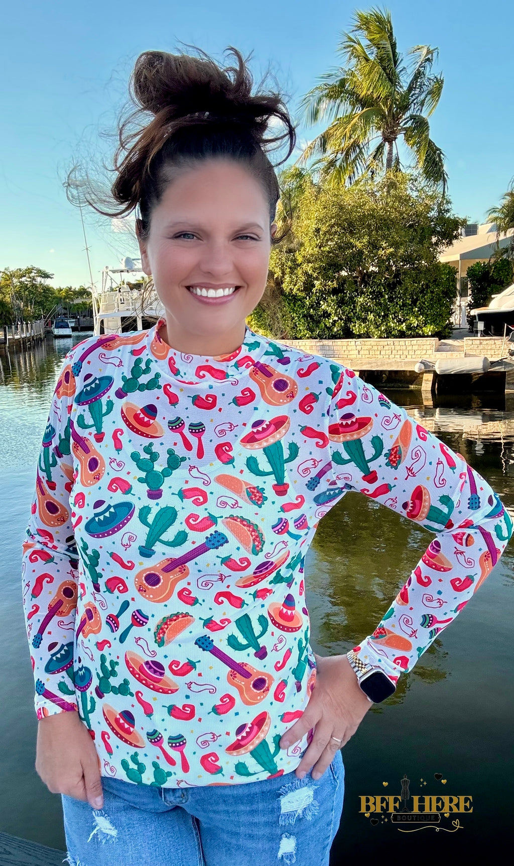 Time To Fiesta Mesh Top by Sterling Kreek - BFF Here