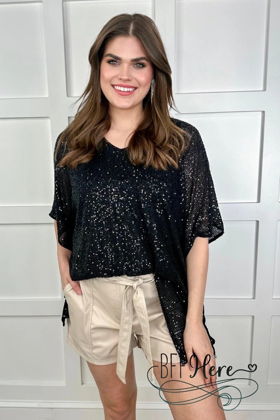 New York Minute Faux Leather Shorts / Taupe by Jess Lea - BFF Here