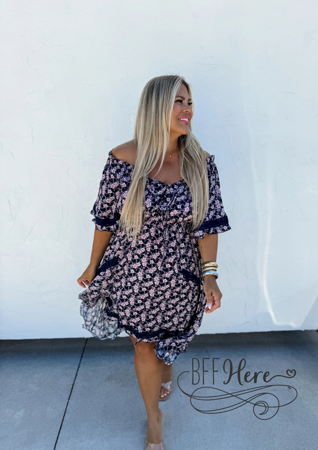 Garden Lace: Enchanting Floral and Crochet Dress - BFF Here