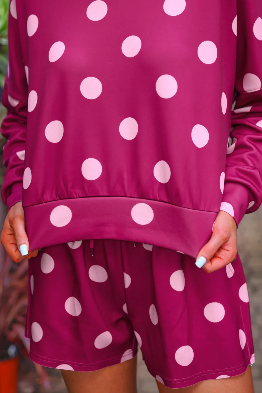 PREORDER: Luna Luxe Pullover Set / Pink Ploka Dot by Jess Lea (ETA: August)