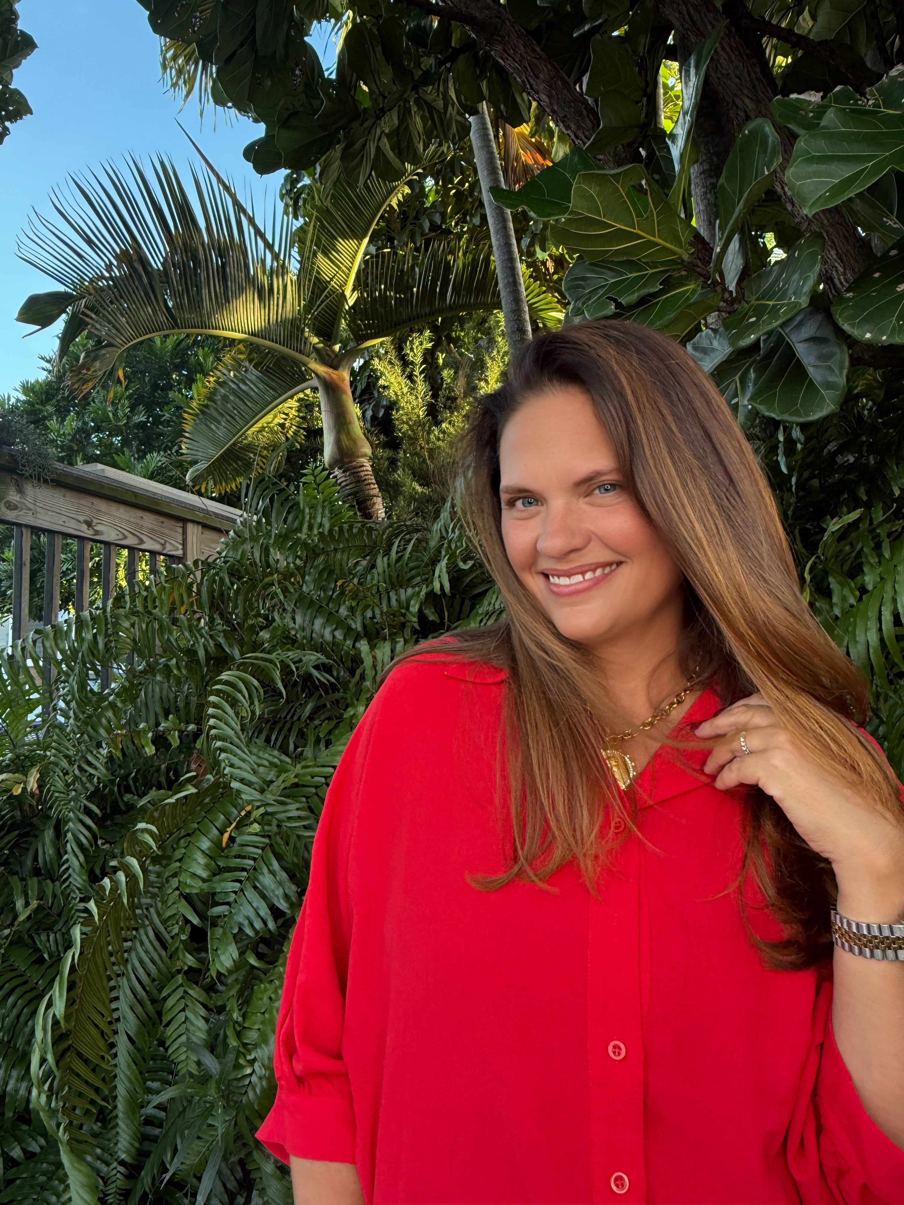Sloane Button Up Top by Jess Lea /  Red - BFF Here