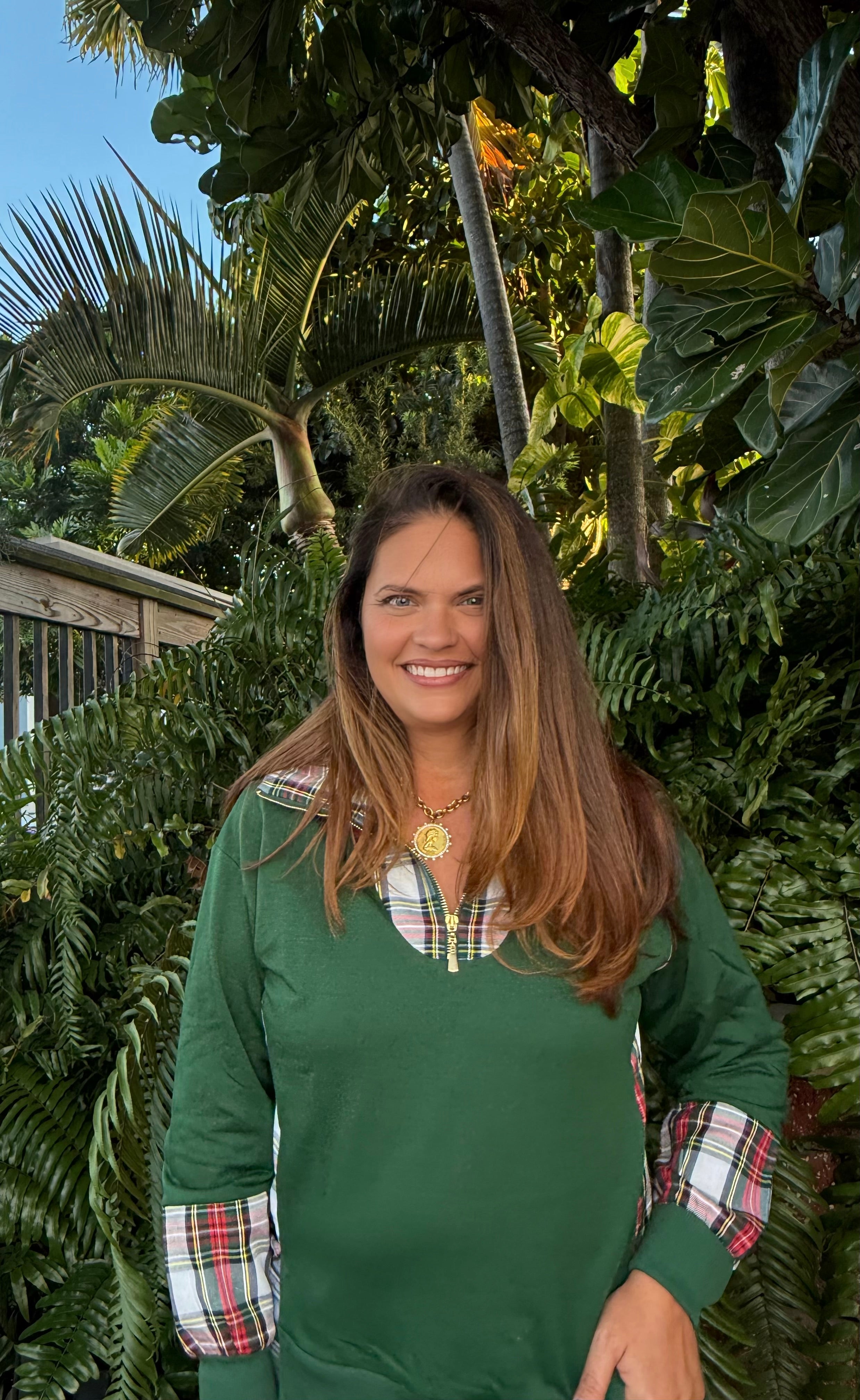 Juniper Plaid Pullover by Jess Lea / Green - BFF Here