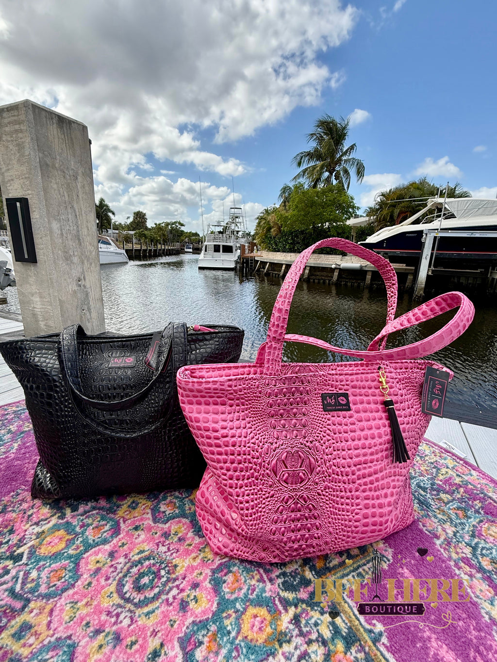 Bubble Gator Tote by Makeup Junkie Bags / Choice of Style - BFF Here
