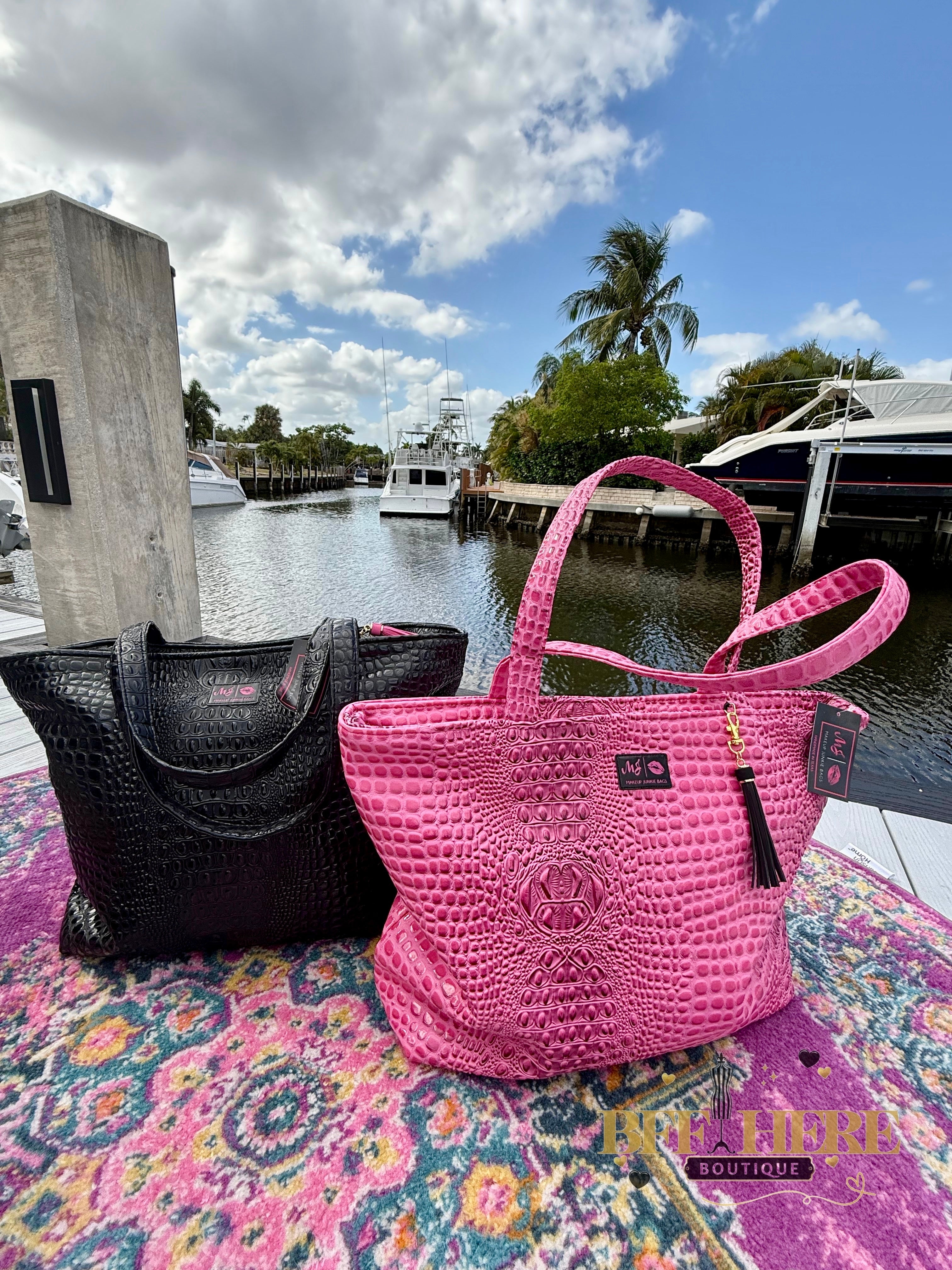 Bubble Gator Tote by Makeup Junkie Bags / Choice of Style - BFF Here