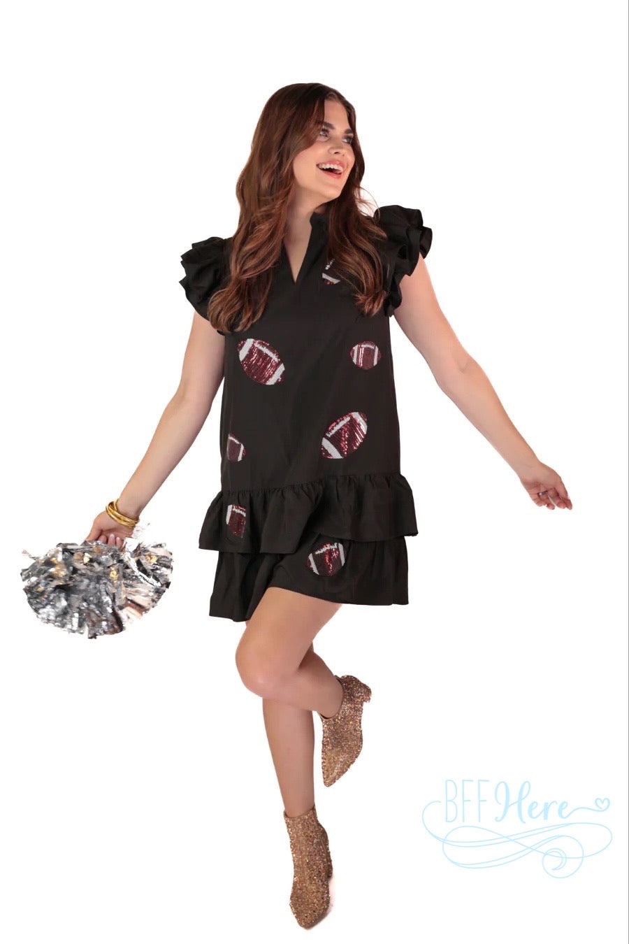 Football Fan Sequin Dress - BFF Here