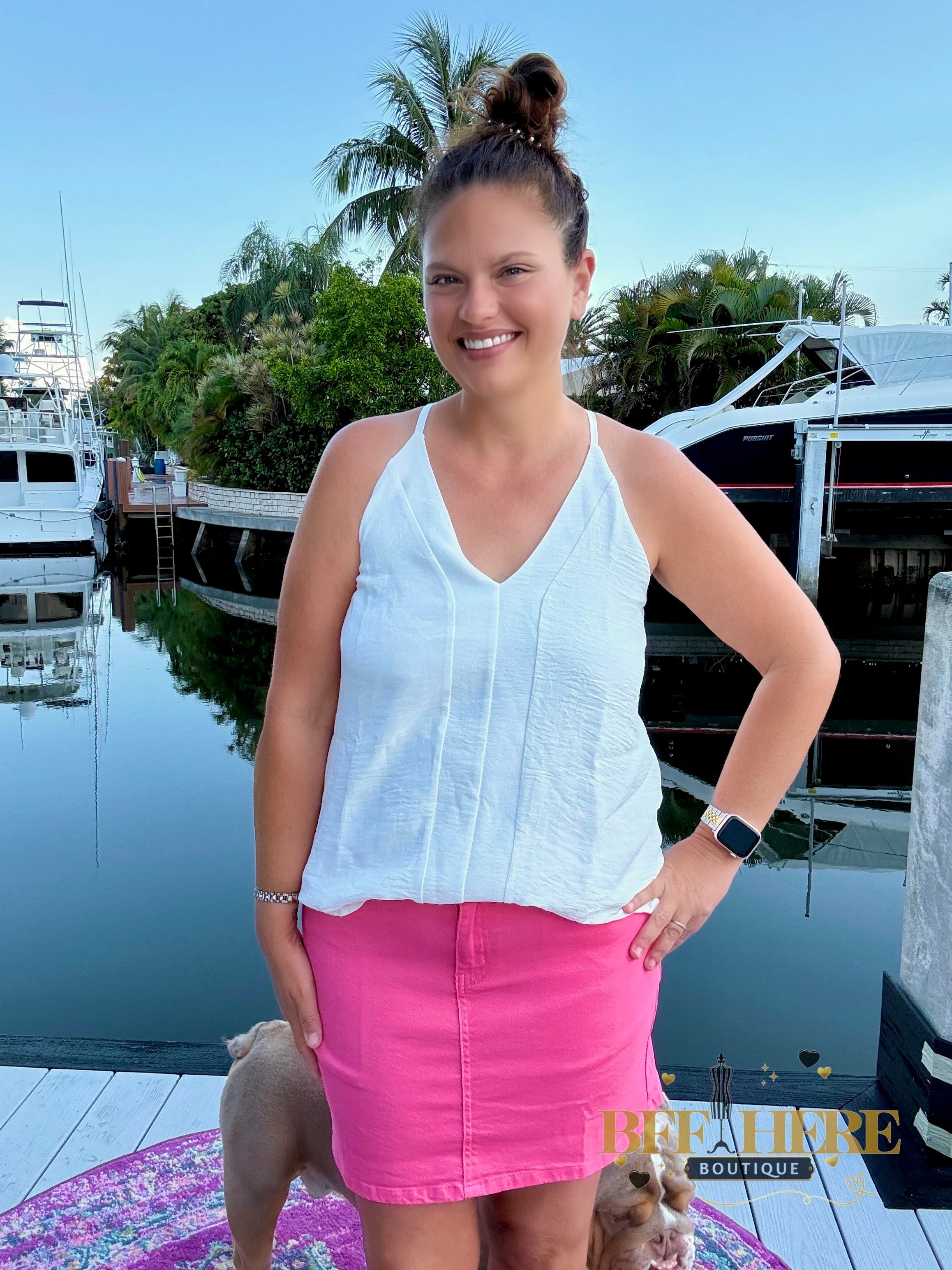 Nova Denim Skirt / Pink by Jess Lea - BFF Here