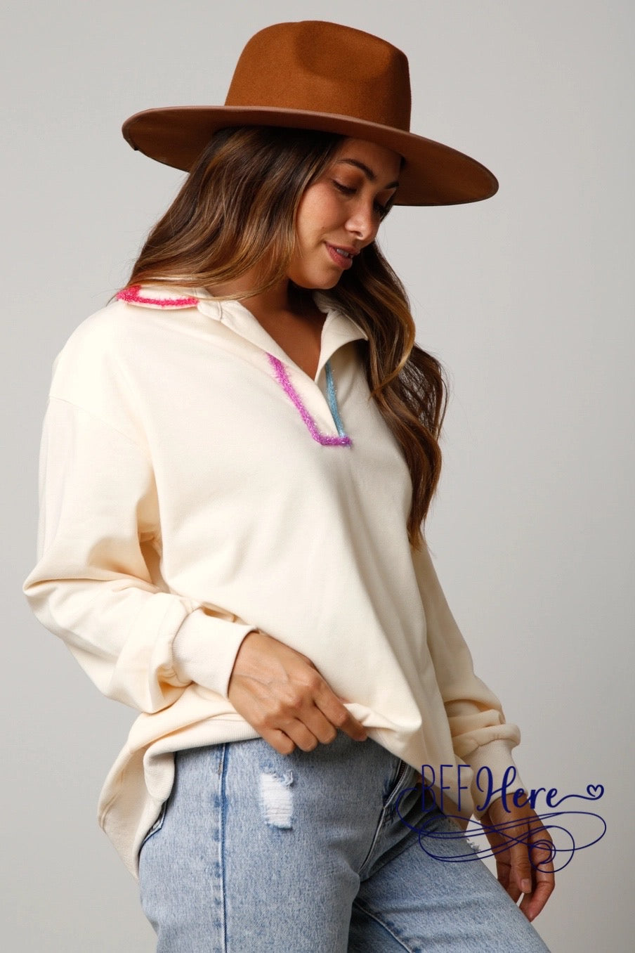 Glistening Threads: Glitter Yarn Top - BFF Here