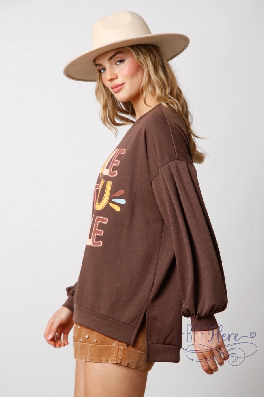 Gobble Til You Wobble: The Perfect Thanksgiving Sweatshirt for Foodies and Fashionistas - BFF Here