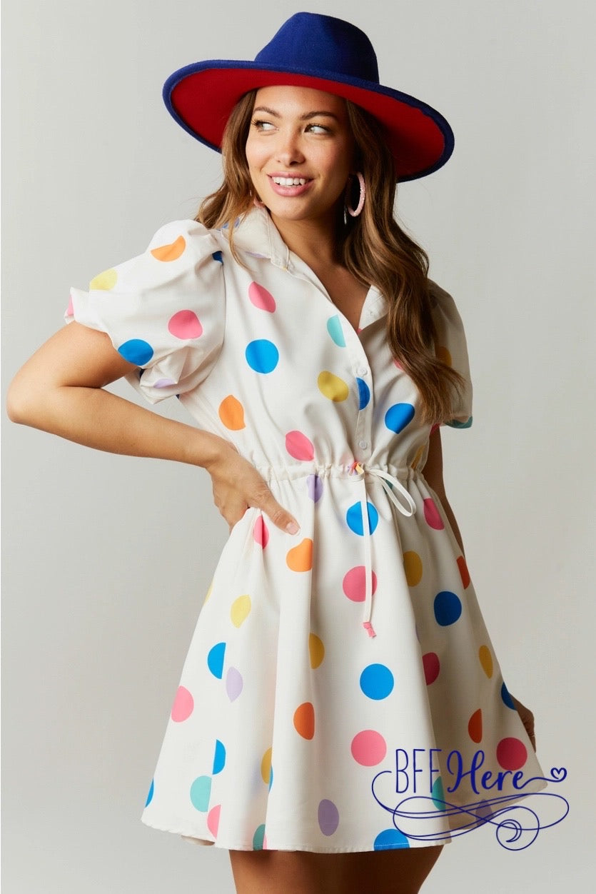 Polka Perfection: Stylish Mini Dress - BFF Here