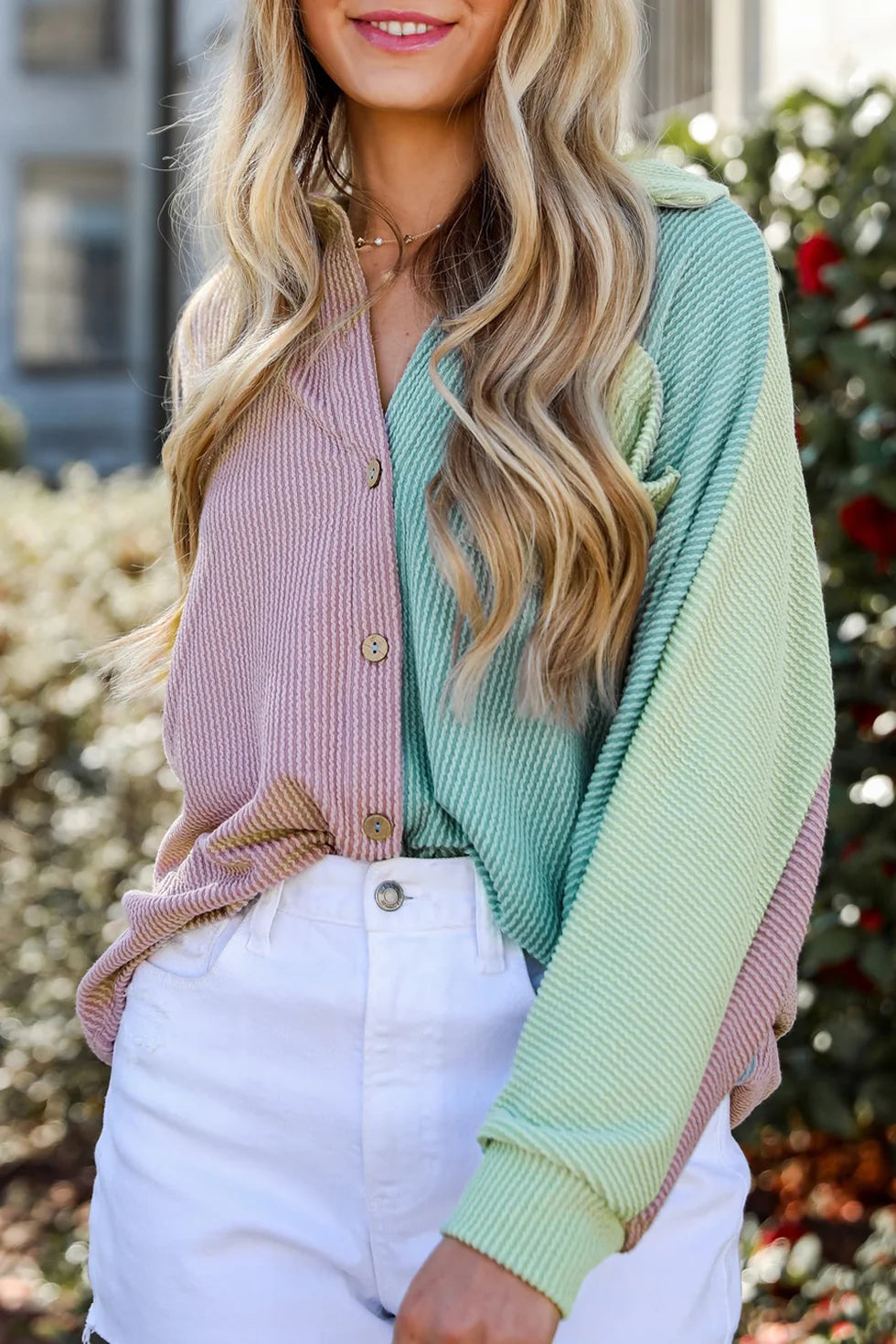 PREORDER: Pastel Perfect Colorblock Shacket (ETA: November)