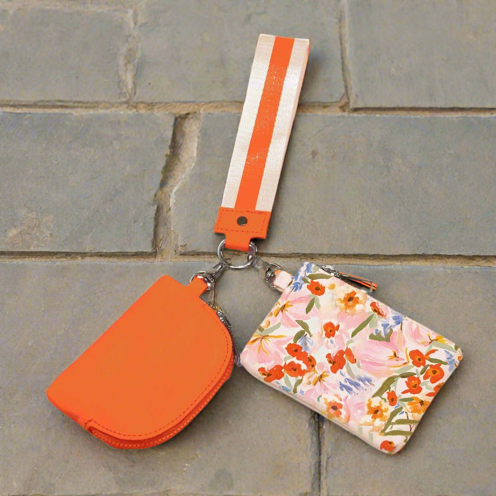 Summer Spritz Dual Pouch Wristlet by Pretty Simple / Choice of Color - BFF Here