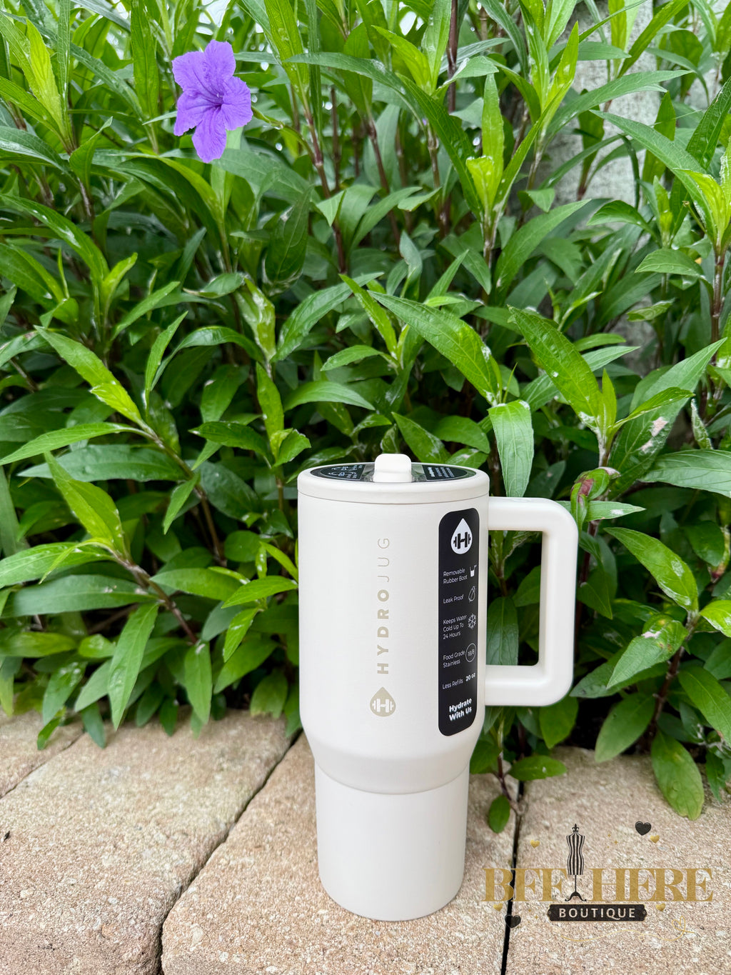 HydroJug Traveler - 20oz.  /  Cream - BFF Here