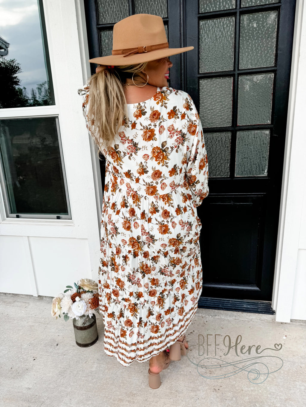 PREORDER: Kora Fall Floral Dress by Blakeley (Ships Beginning of October) - BFF Here