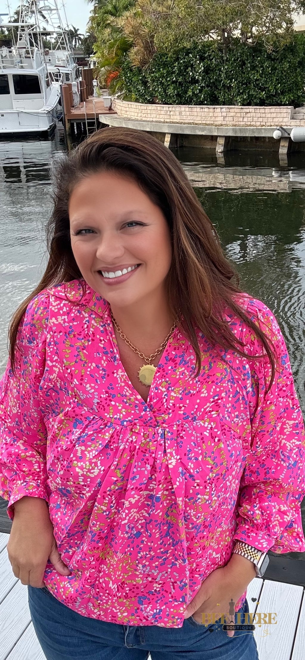 Pink Confetti Blouse - BFF Here