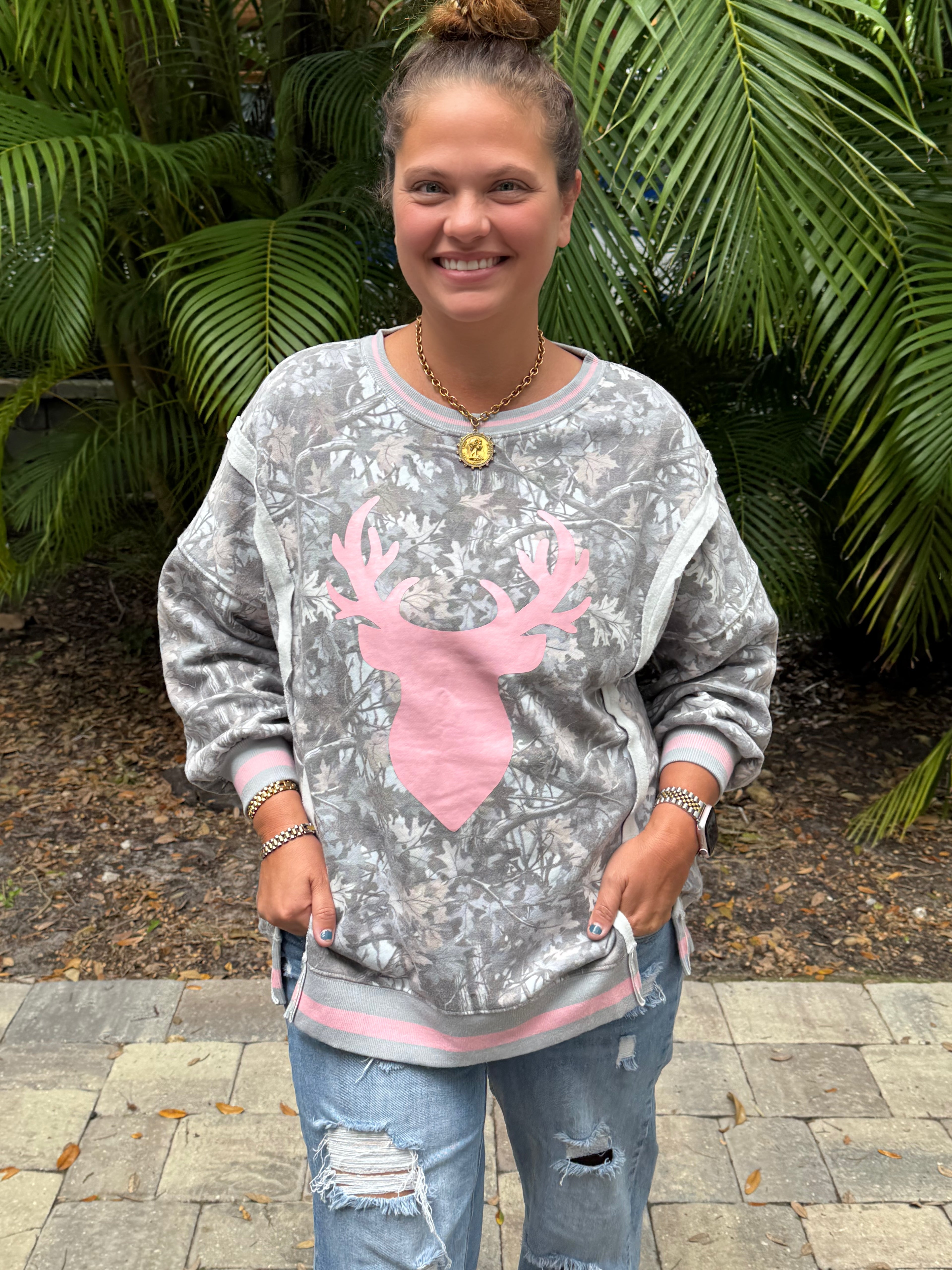 Camo Deer Sweatshirt by JadyK