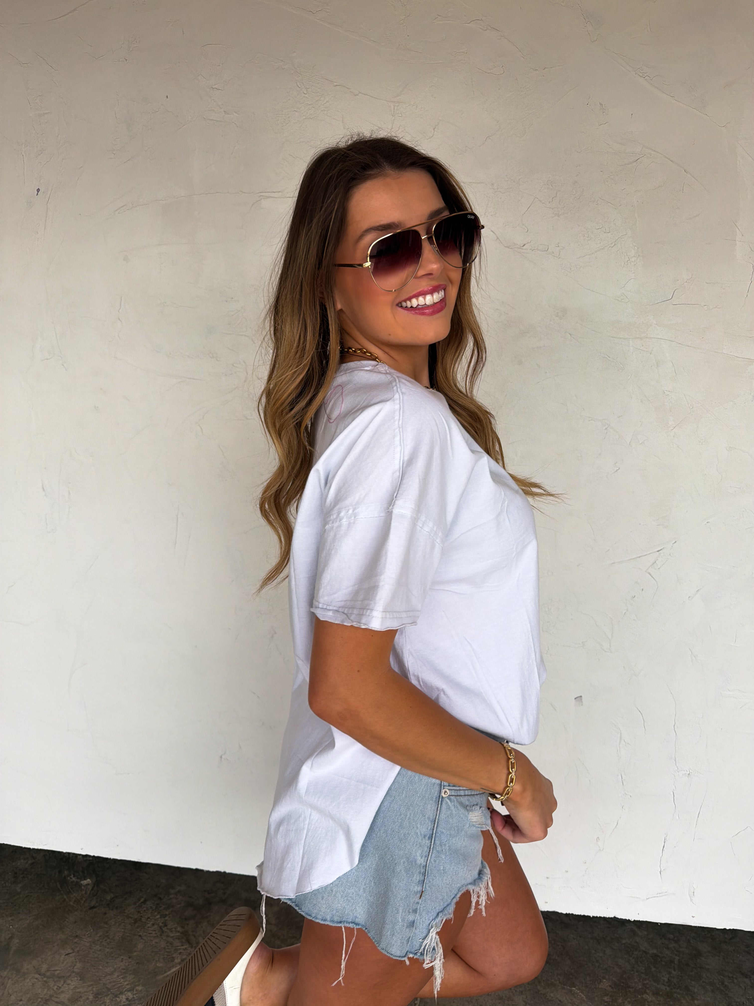 PREORDER- SPRING JOEY WASHED COTTON BOYFRIEND TEE - BFF Here