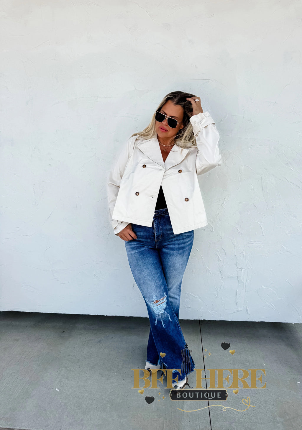 Rossi Crop Trench Coat by Blakeley - BFF Here