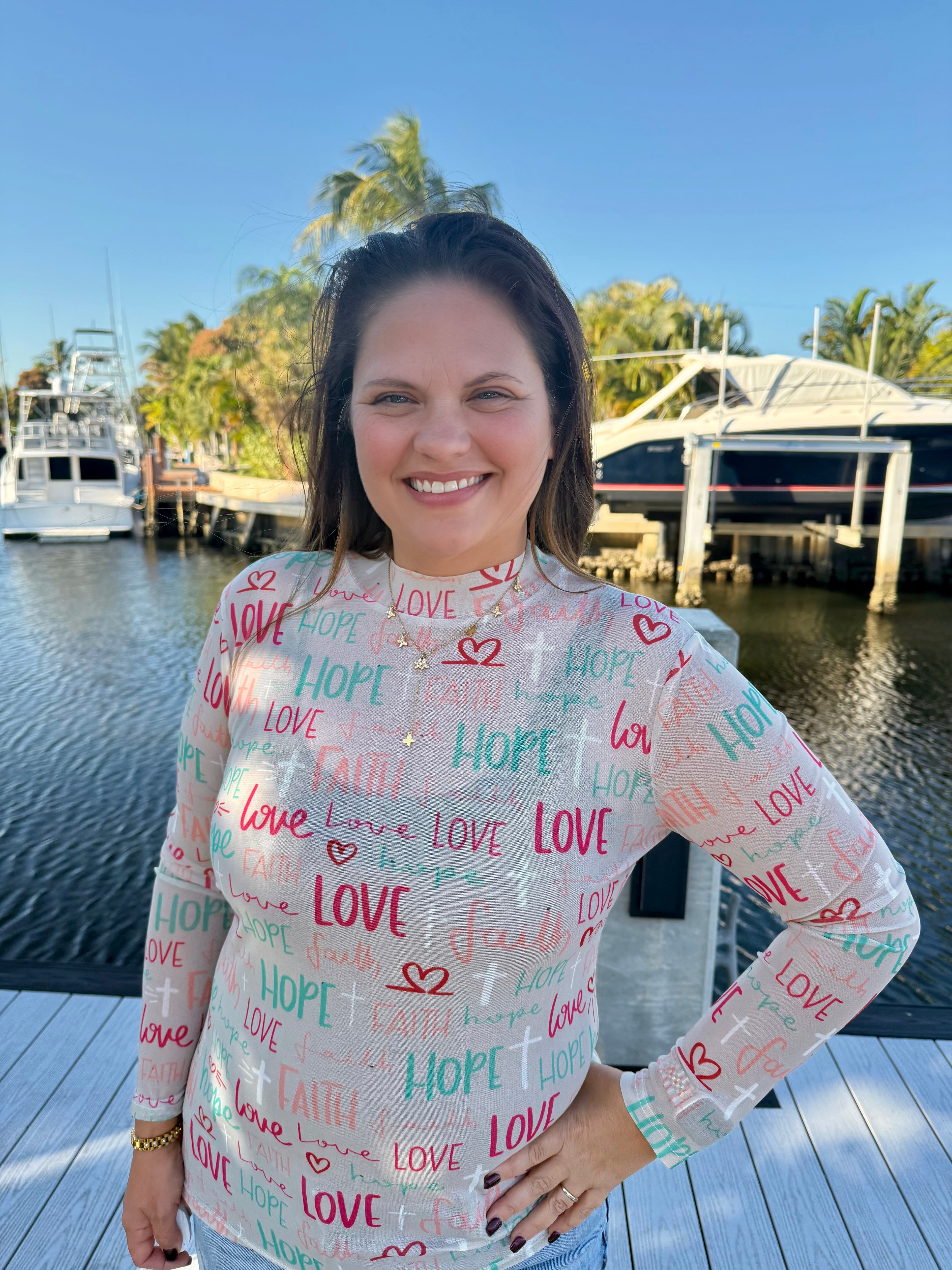 Faith Hope Love Mesh Top by Sterling Kreek - BFF Here
