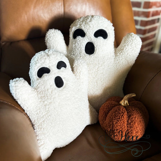 Boo-tastic Sherpa Ghost Pillow / Choice of Size - BFF Here