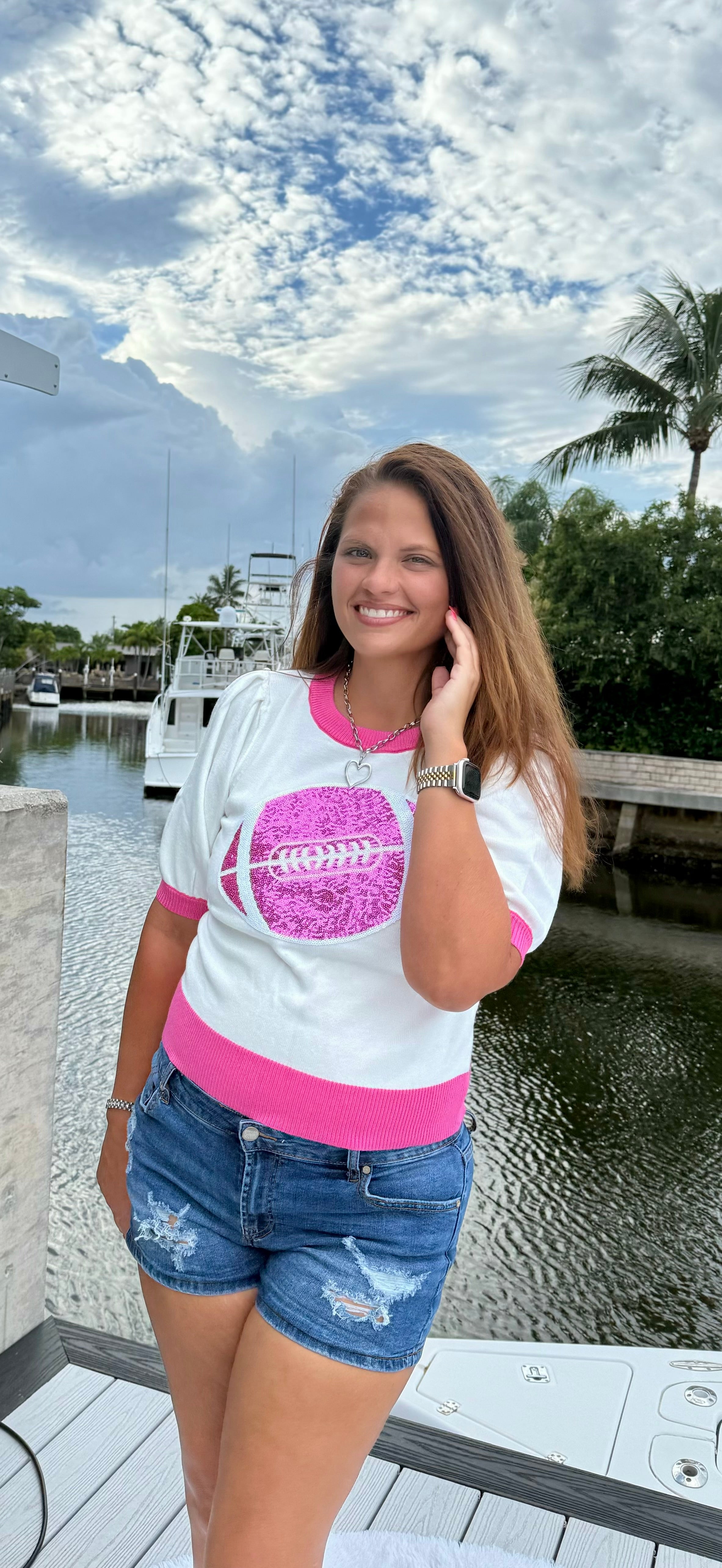 Game Day Glam Knit Top - BFF Here