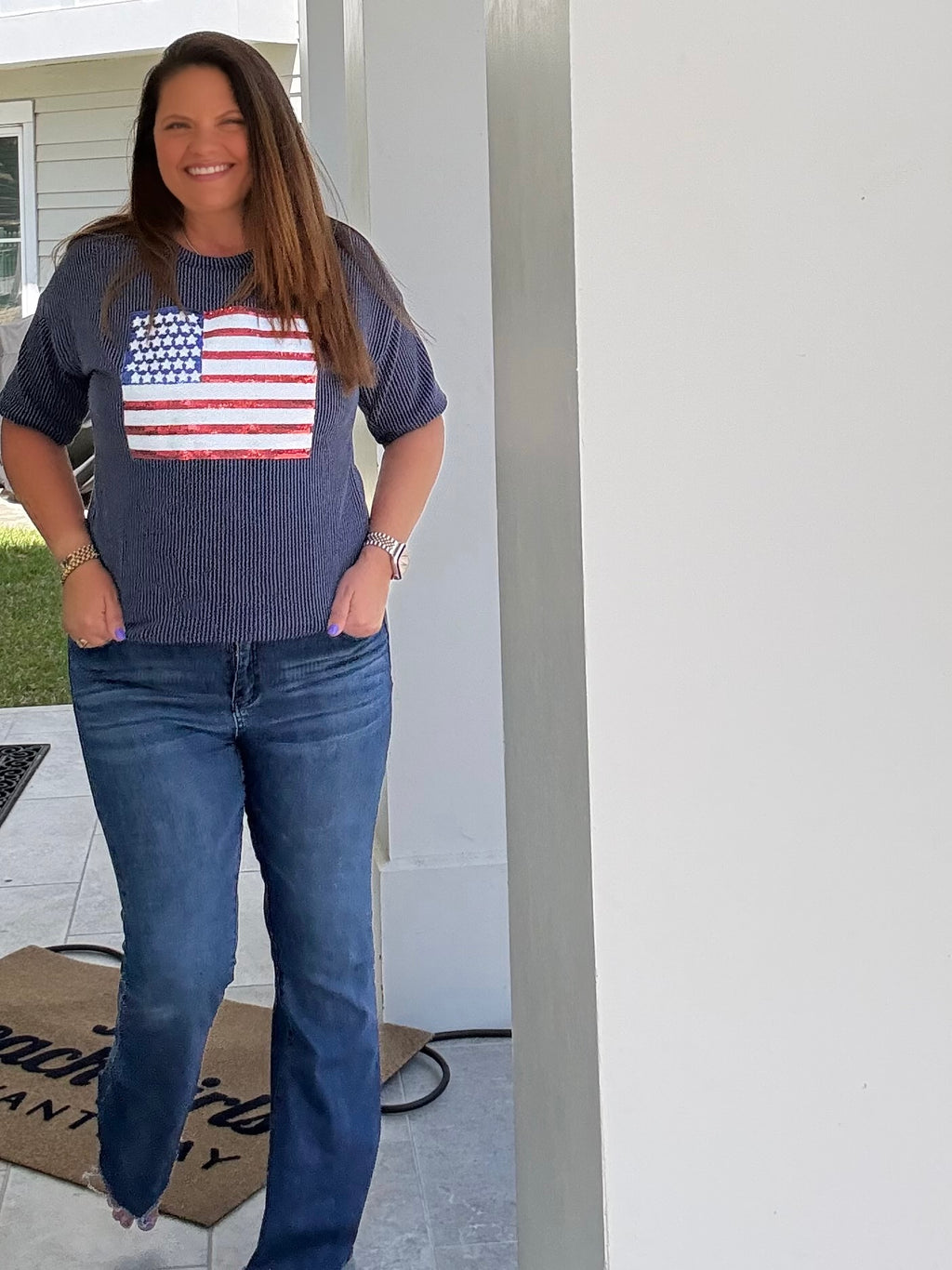 Navy Flag Top by HeimishUSA (ARRAY) — Ships 2-3 weeks - BFF Here