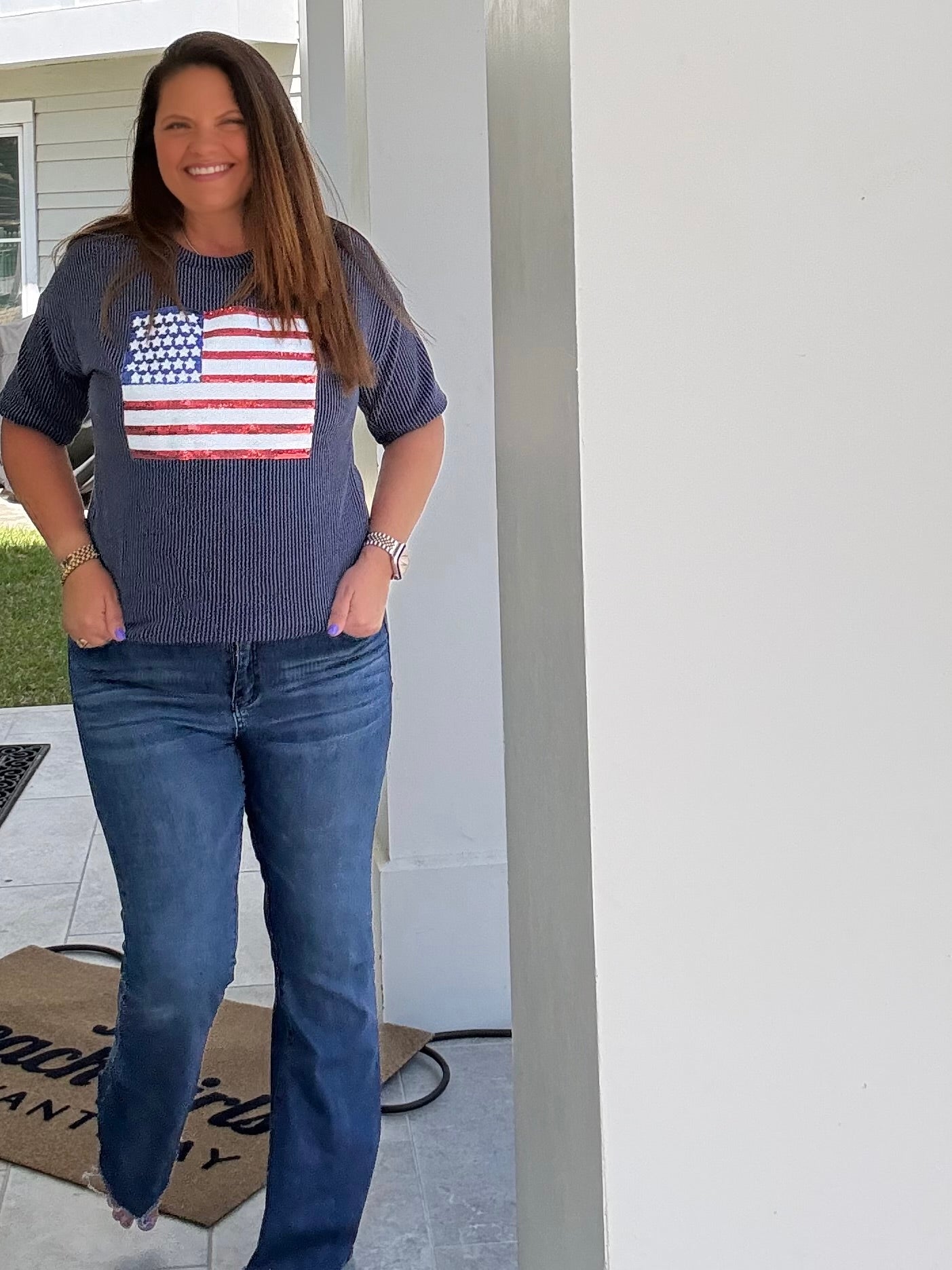 Navy Flag Top by HeimishUSA (ARRAY) — Ships 2-3 weeks - BFF Here