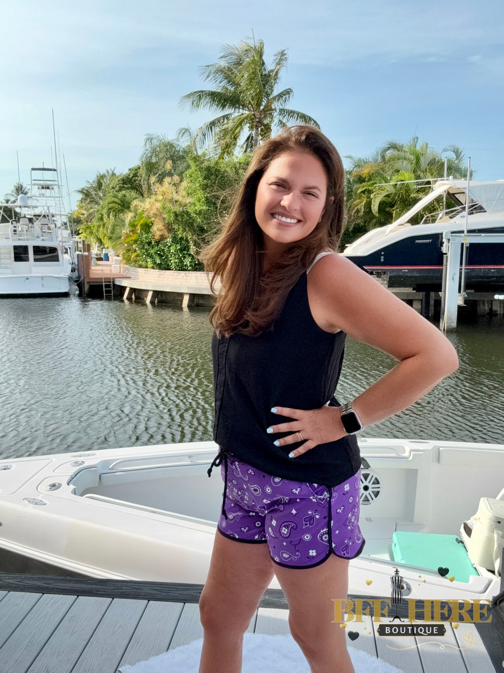 Bandana Babe Shorts / Purple by Sterling Kreek - BFF Here
