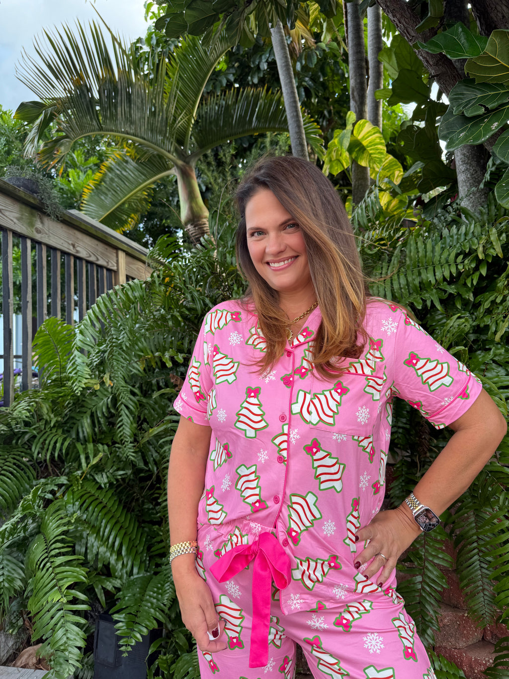 Bow Christmas Treat Ruffle Pajama Set by Jess Lea - BFF Here