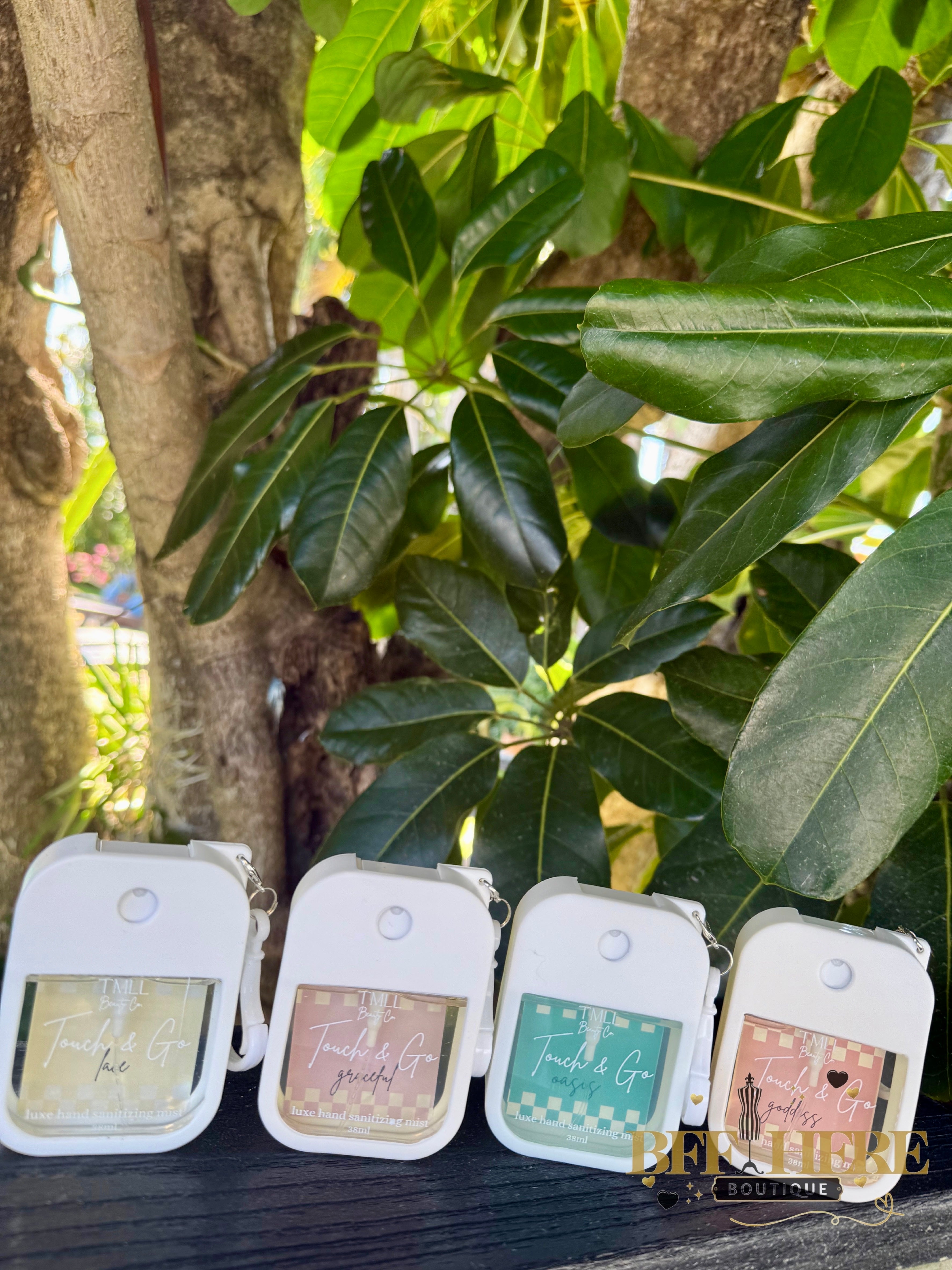 Touch & Go Luxe Hand Sanitizer Mist by TMLL Beauty (Choice of Fragrance) - BFF Here