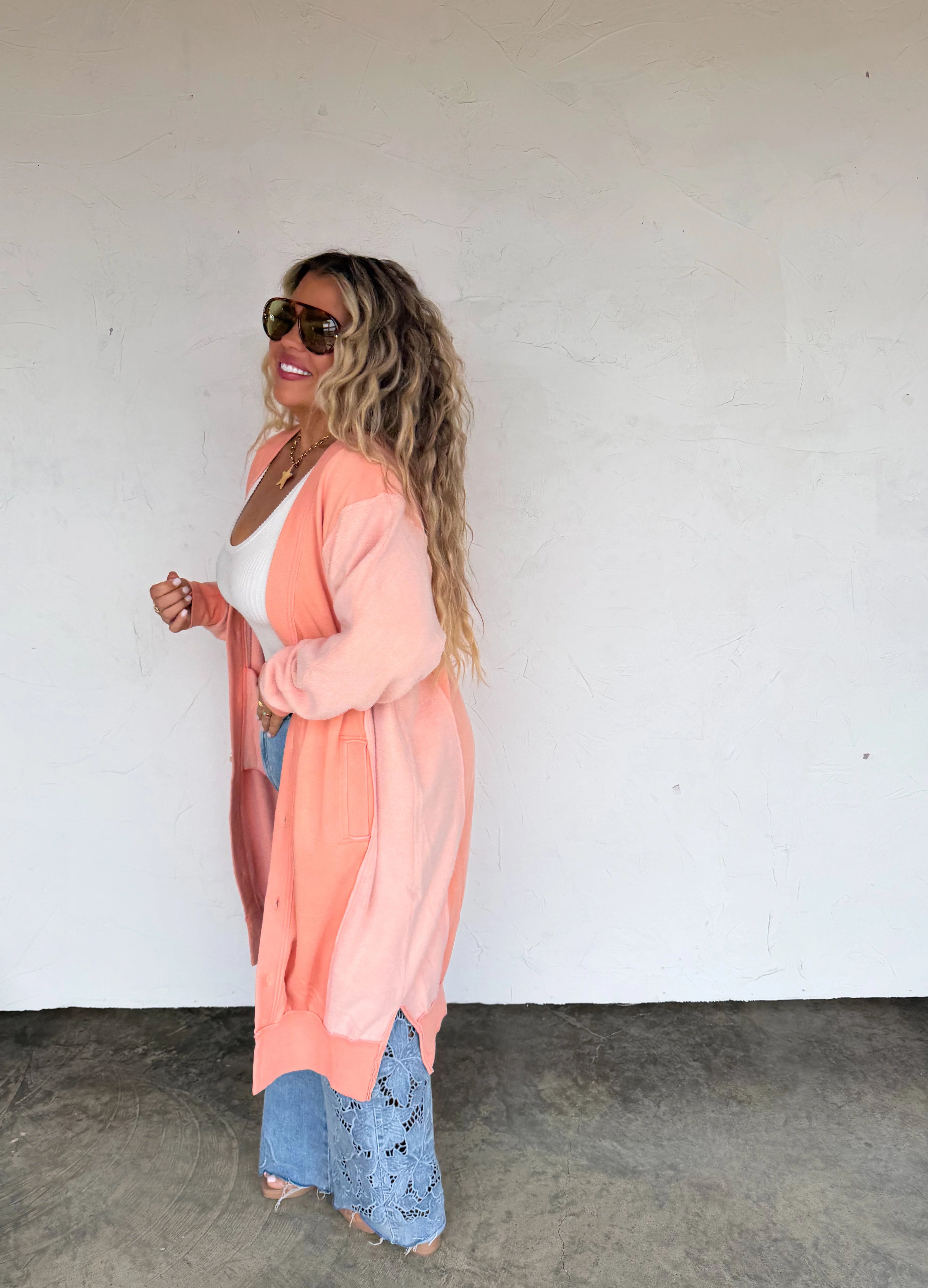 PREORDER: Desi Sweatshirt Cardigan by Blakeley (ETA Late February/ Early March) - BFF Here