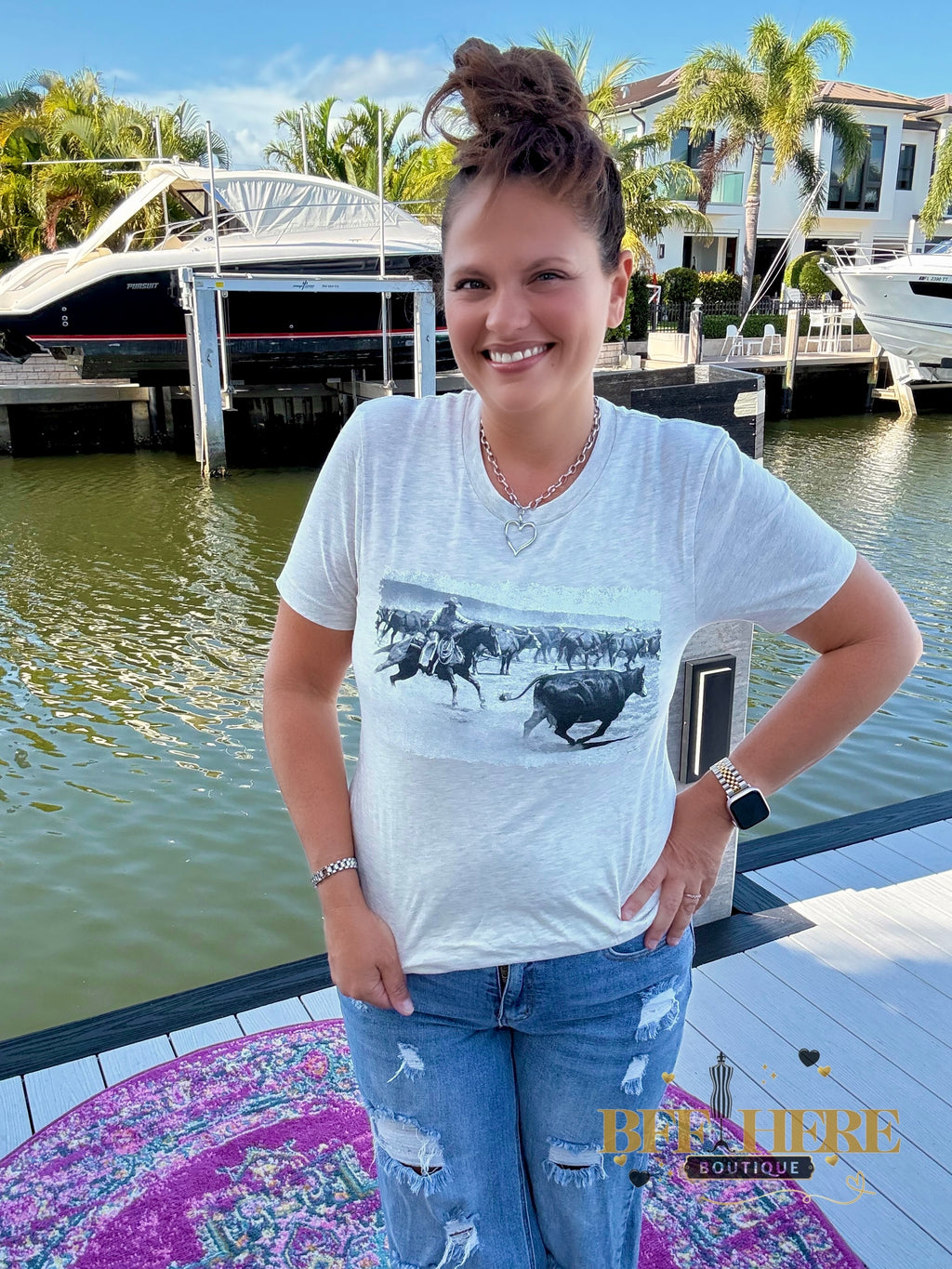 Cuttin' The Baldy Tee by Sterling Kreek - BFF Here