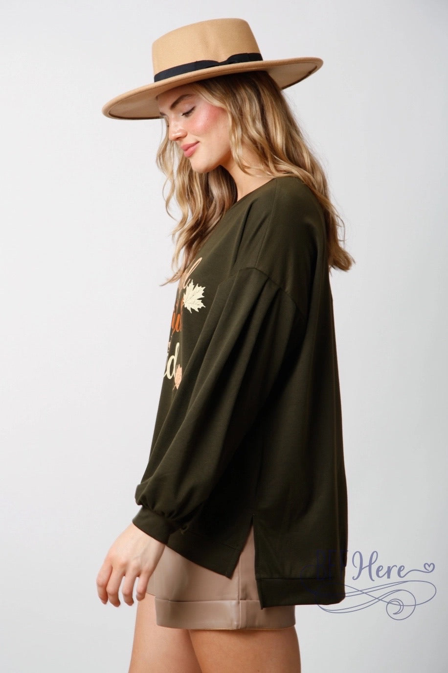 PREORDER-Thankful, Grateful, Blessed: The Sweatshirt That Captures the Spirit of the Season
 (Ships End of September ) - BFF Here