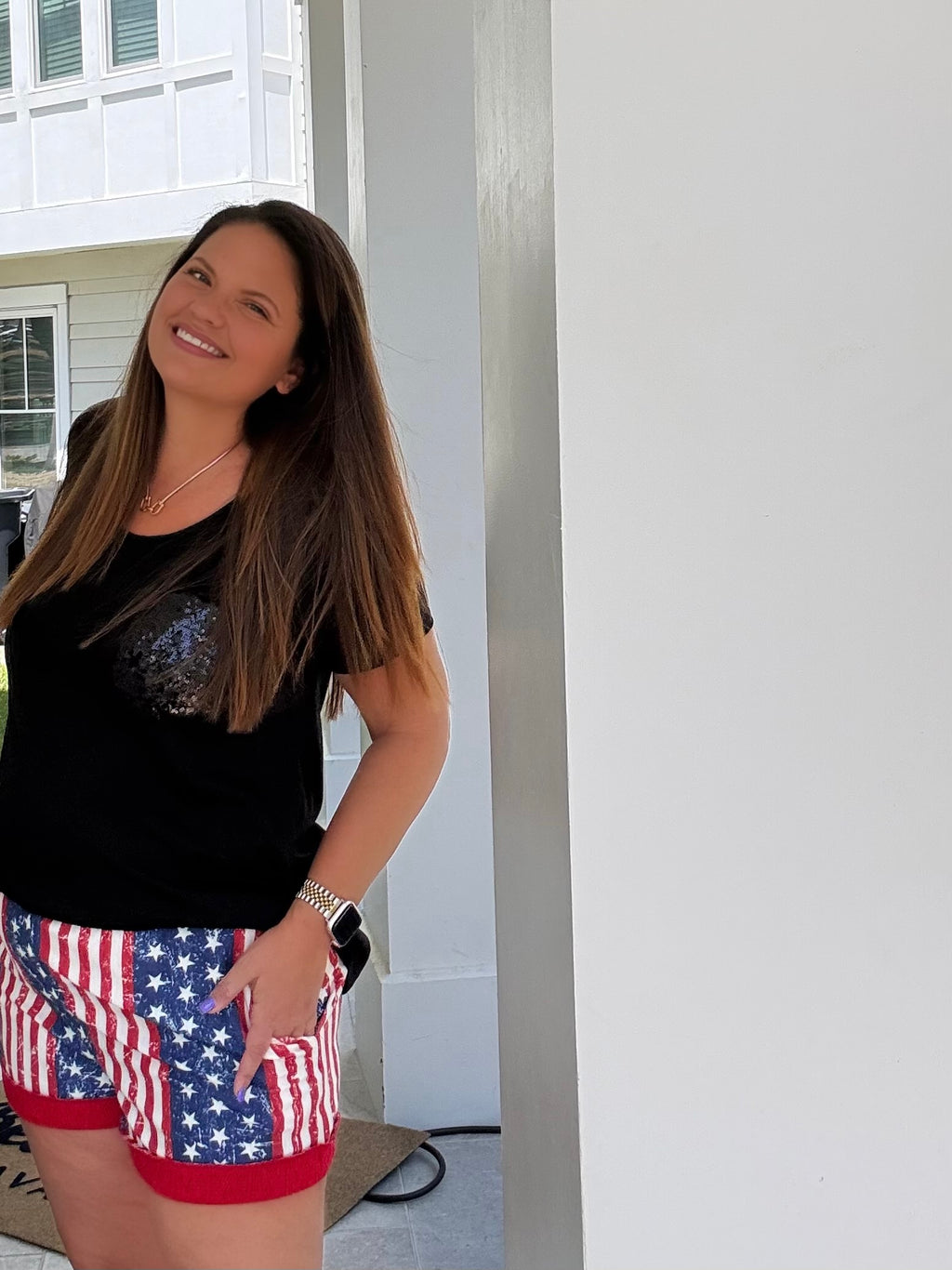 Patriotic Stripe Shorts by HeimishUSA (ARRAY) — Ships 2-3 weeks - BFF Here