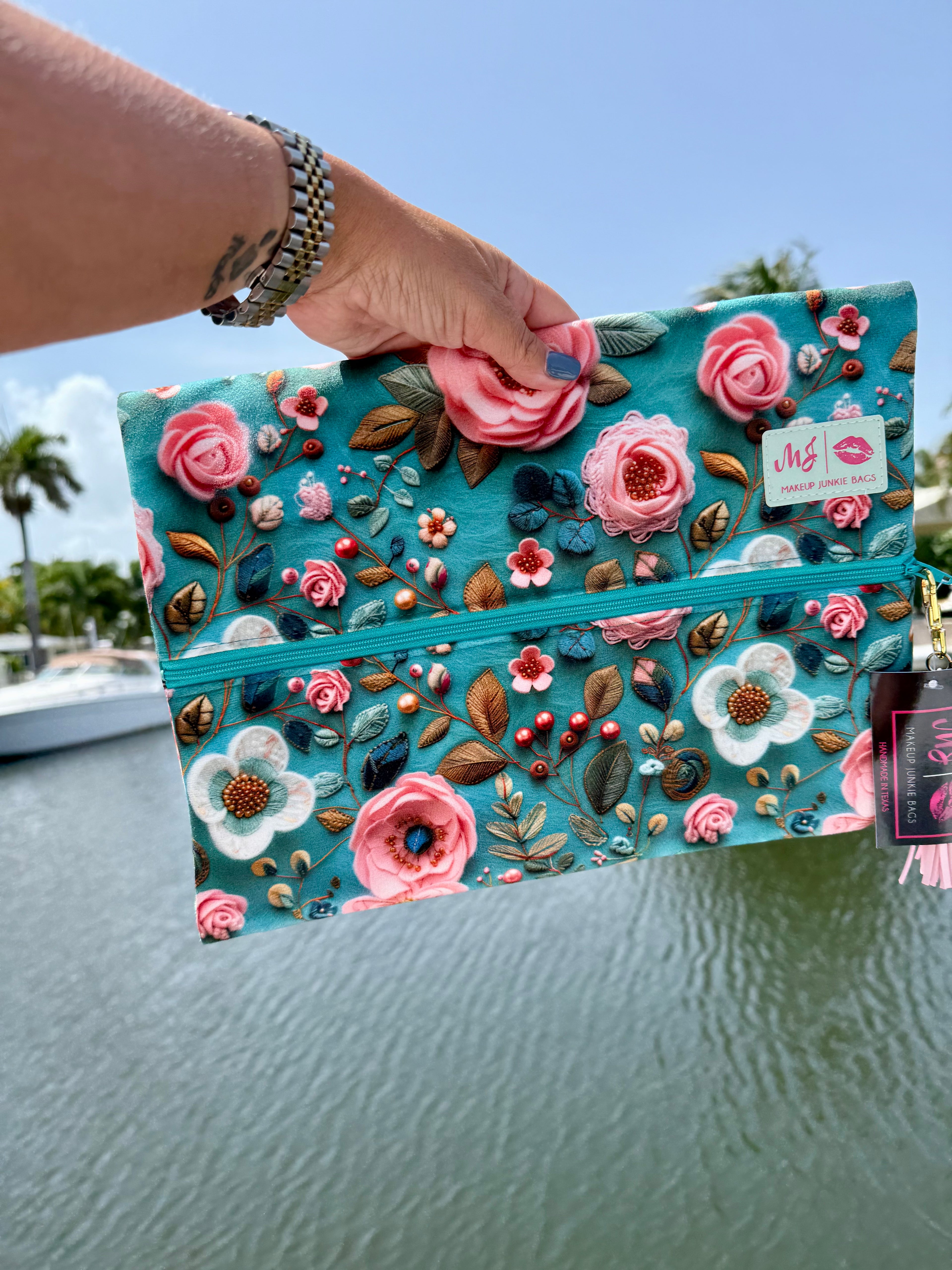 Teal Bloom by Makeup Junkie Bag - BFF Here