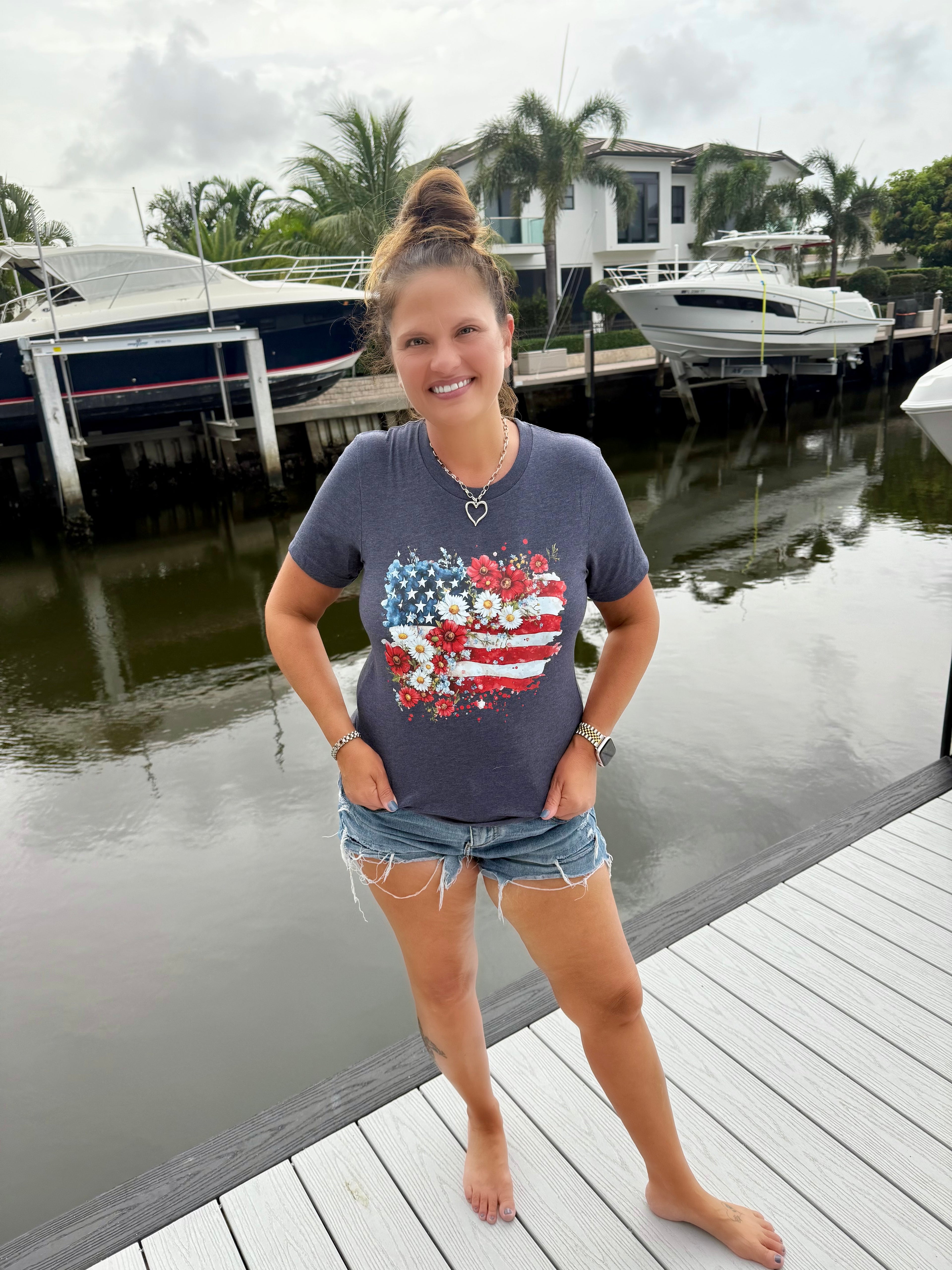 America in Bloom Tee - BFF Here