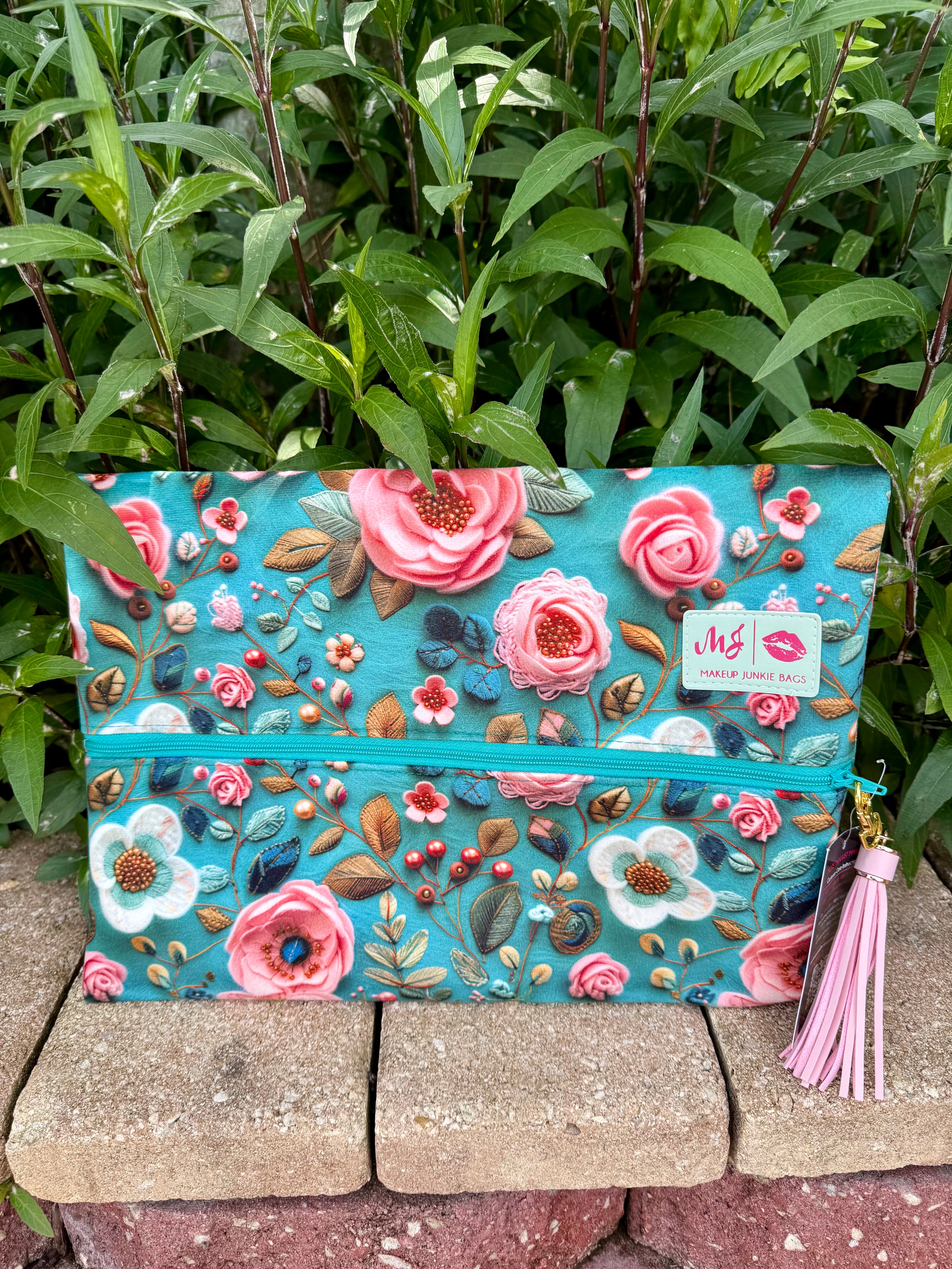 Teal Bloom by Makeup Junkie Bag - BFF Here