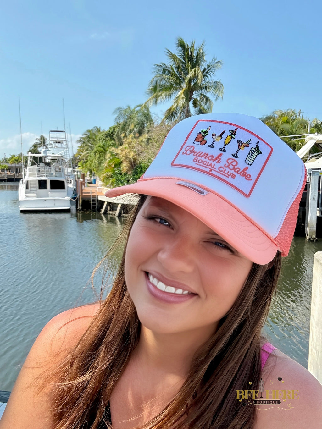 Brunch Babe Social Club Trucker Hat - BFF Here
