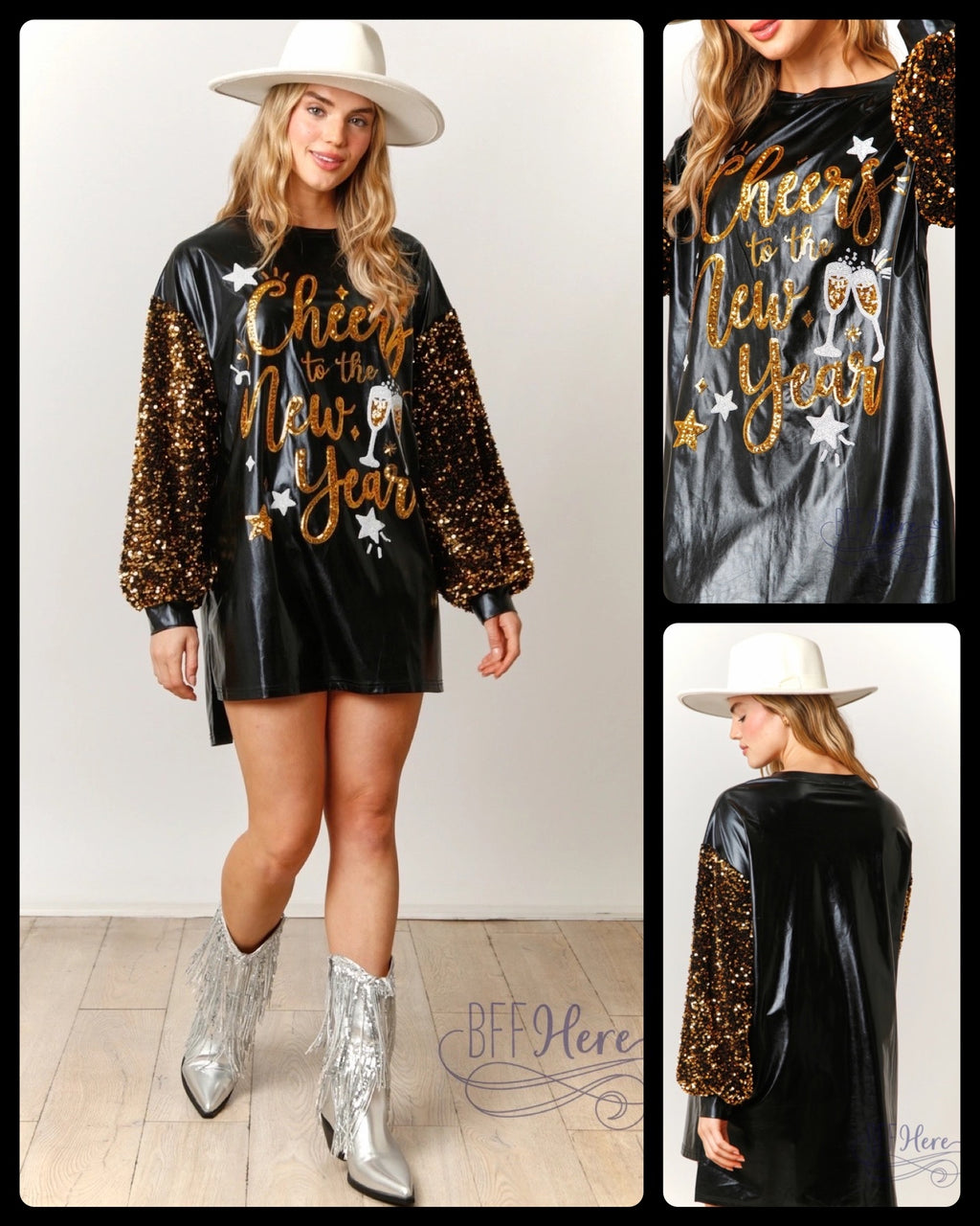 Sparkling Cheers: The Ultimate New Year Mini Dress for a Dazzling Celebration - BFF Here