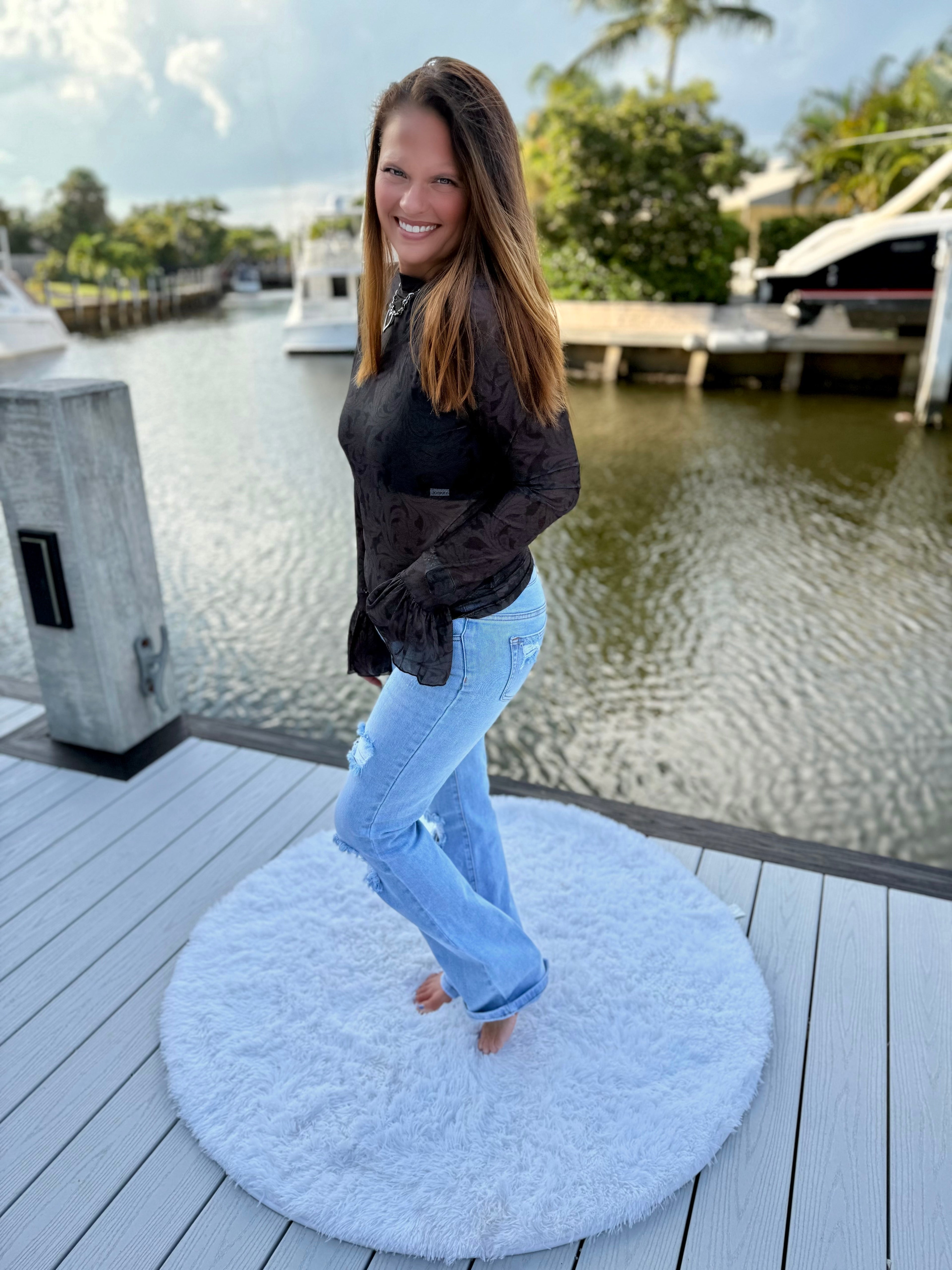 Tooled In Black Mesh Top by Sterling Kreek - BFF Here