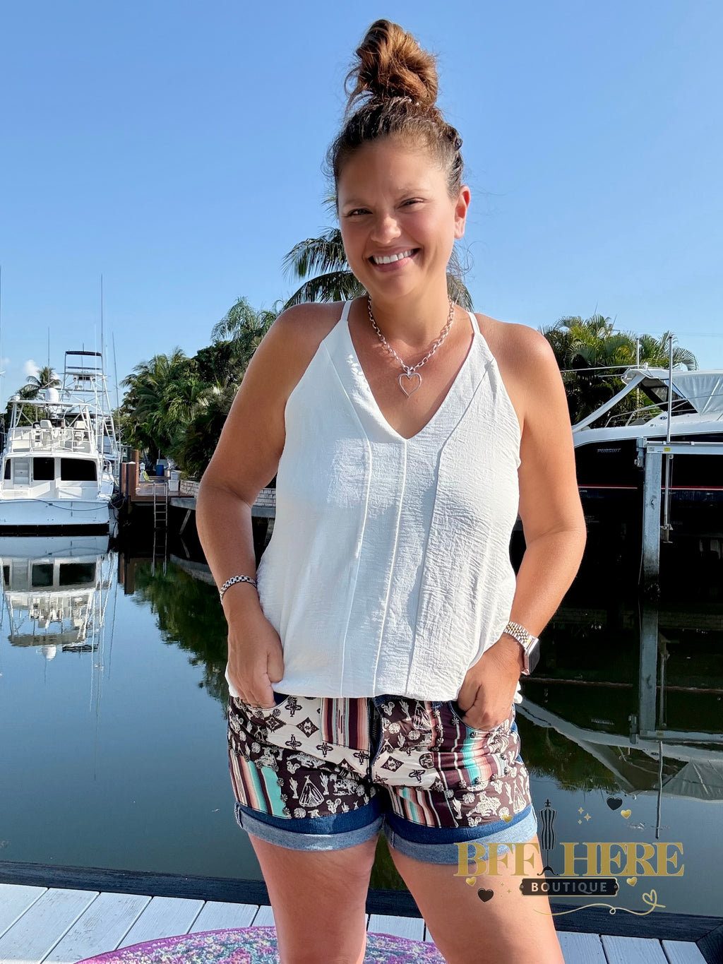 Patched Up Shorts - Western by Sterling Kreek - BFF Here