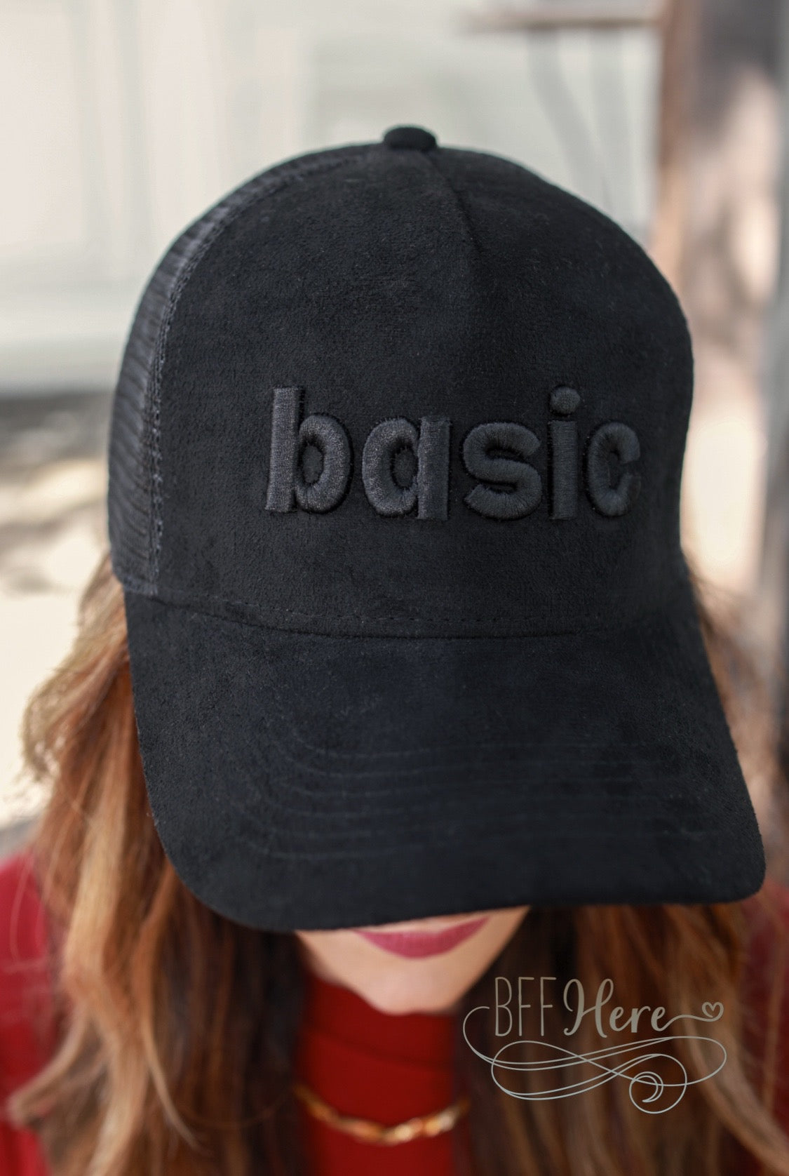 “Basic” Suede Trucker Hat by Jess Lea - BFF Here