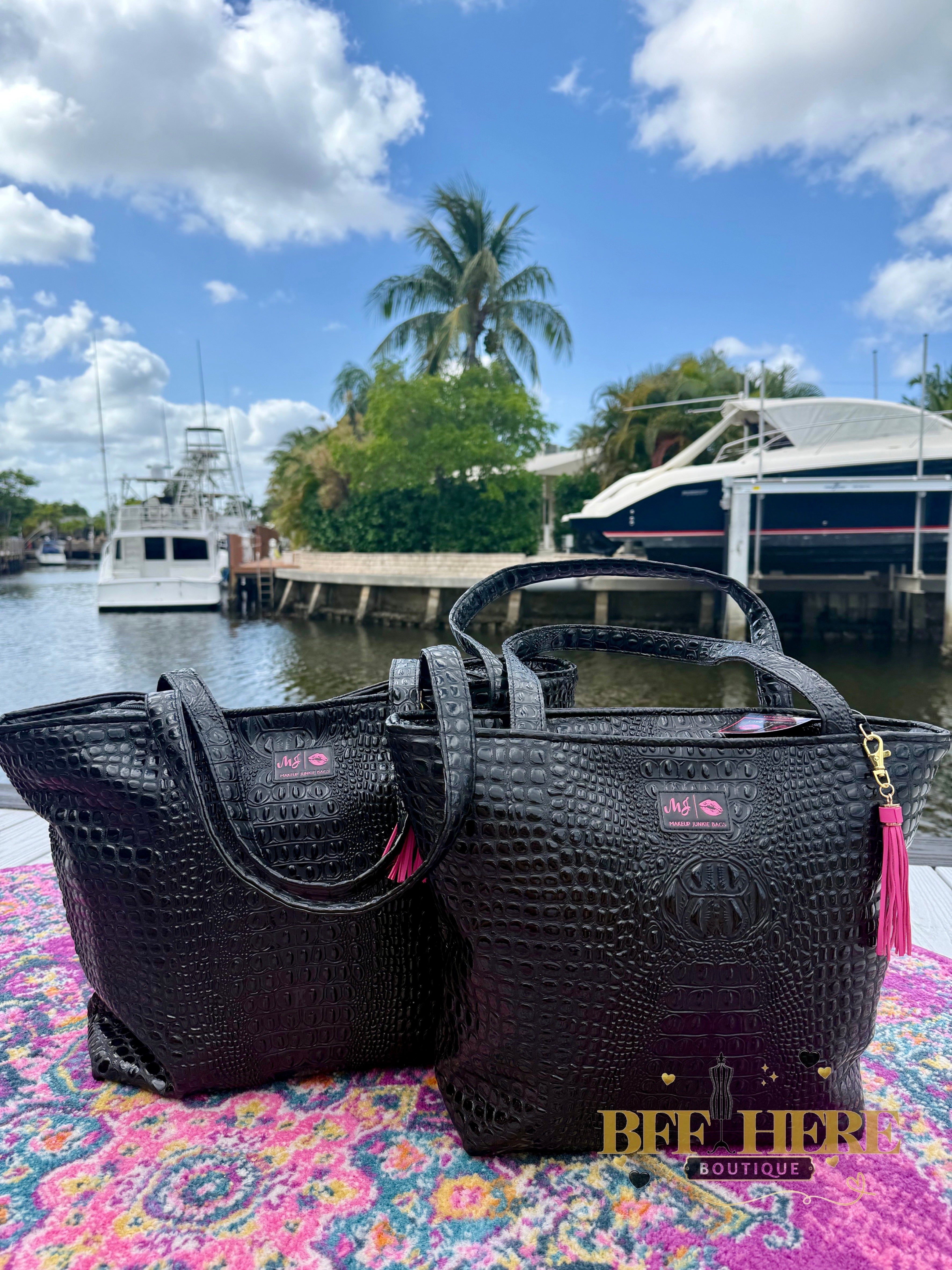 Bubble Gator Tote by Makeup Junkie Bags / Choice of Style - BFF Here