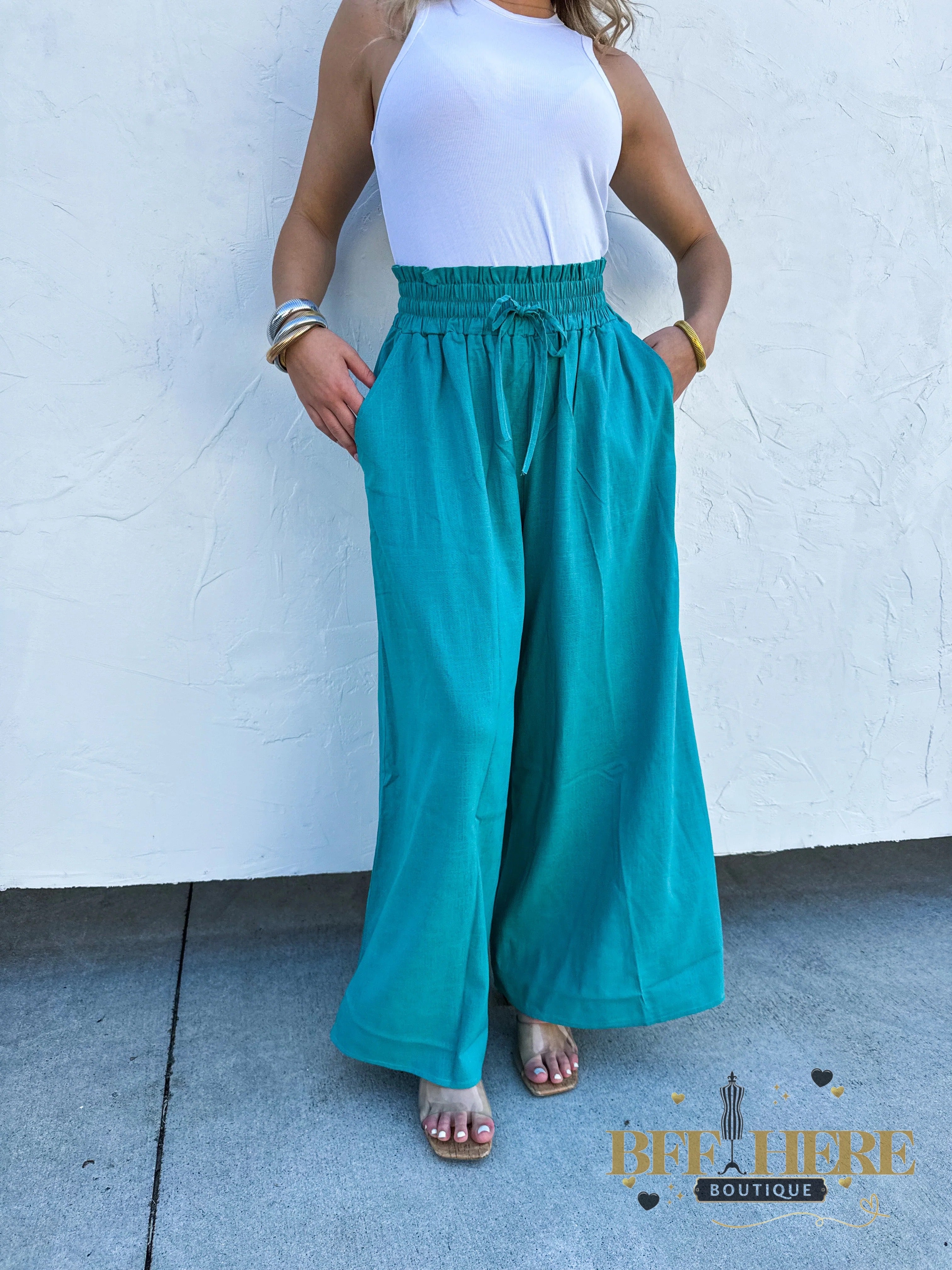 Johanna Linen Pants / Choice of Color by Blakeley - BFF Here