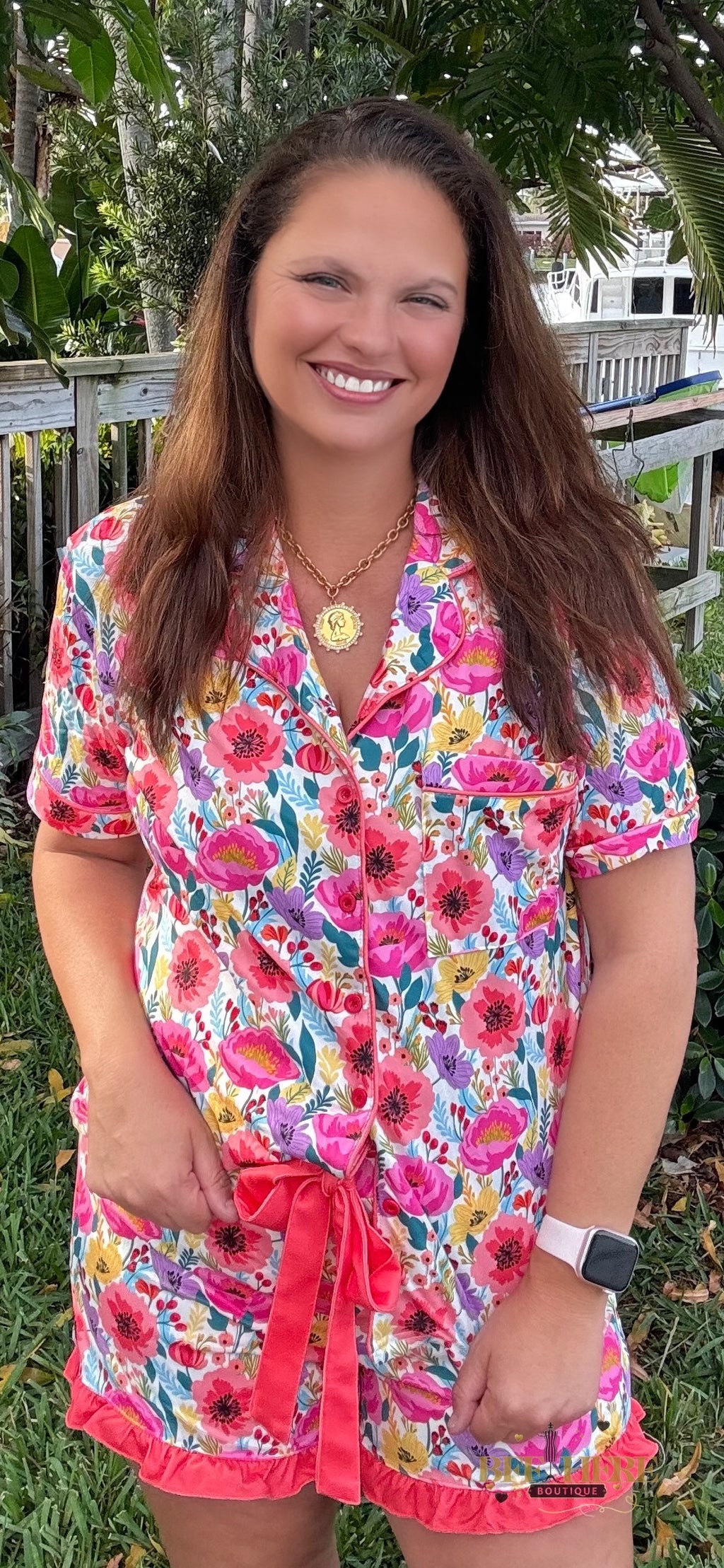 Fields of Floral Ruffle Pajama Set by Jess Lea - BFF Here