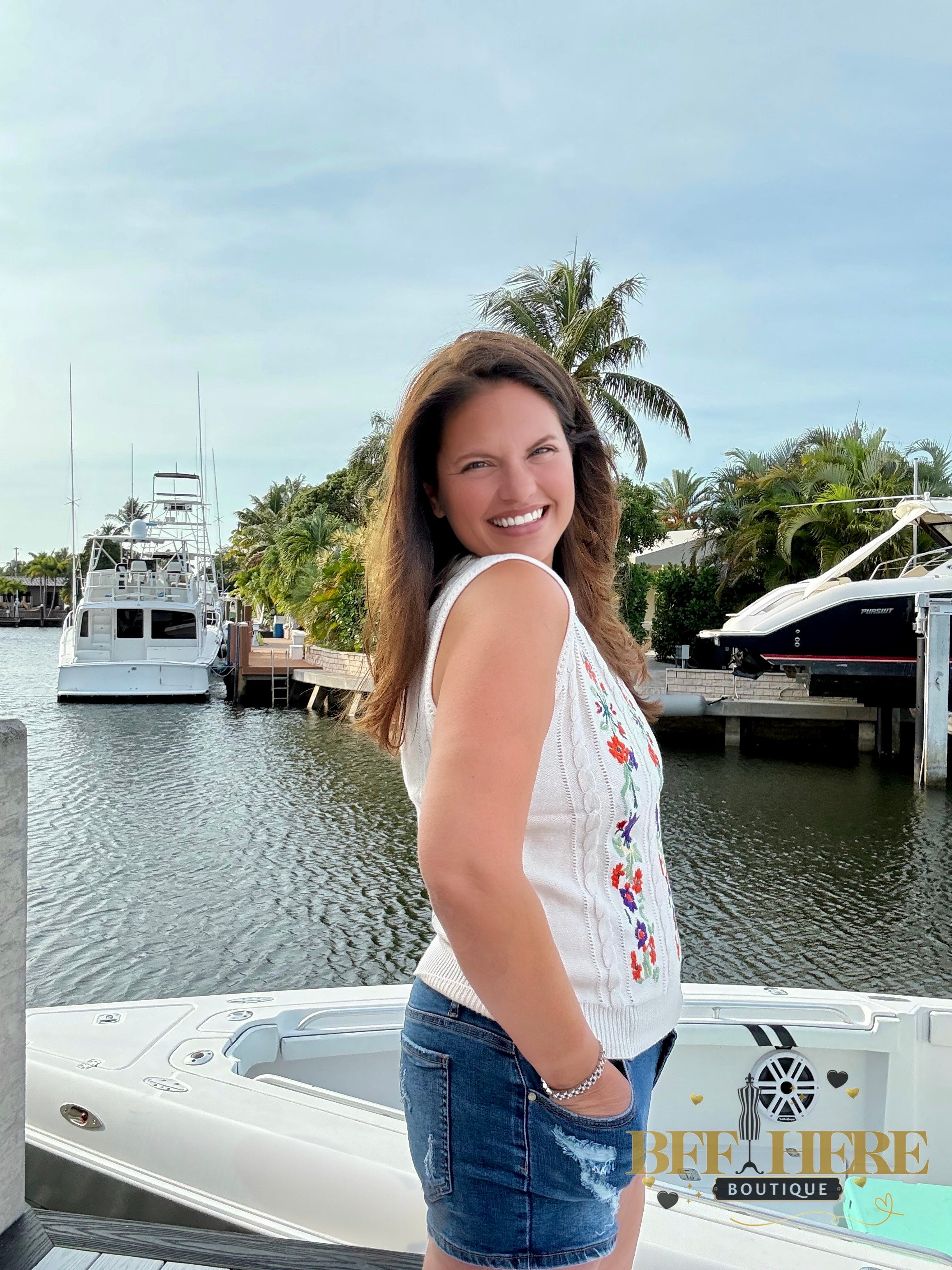 Wildflower Knit Sweater Tank - BFF Here