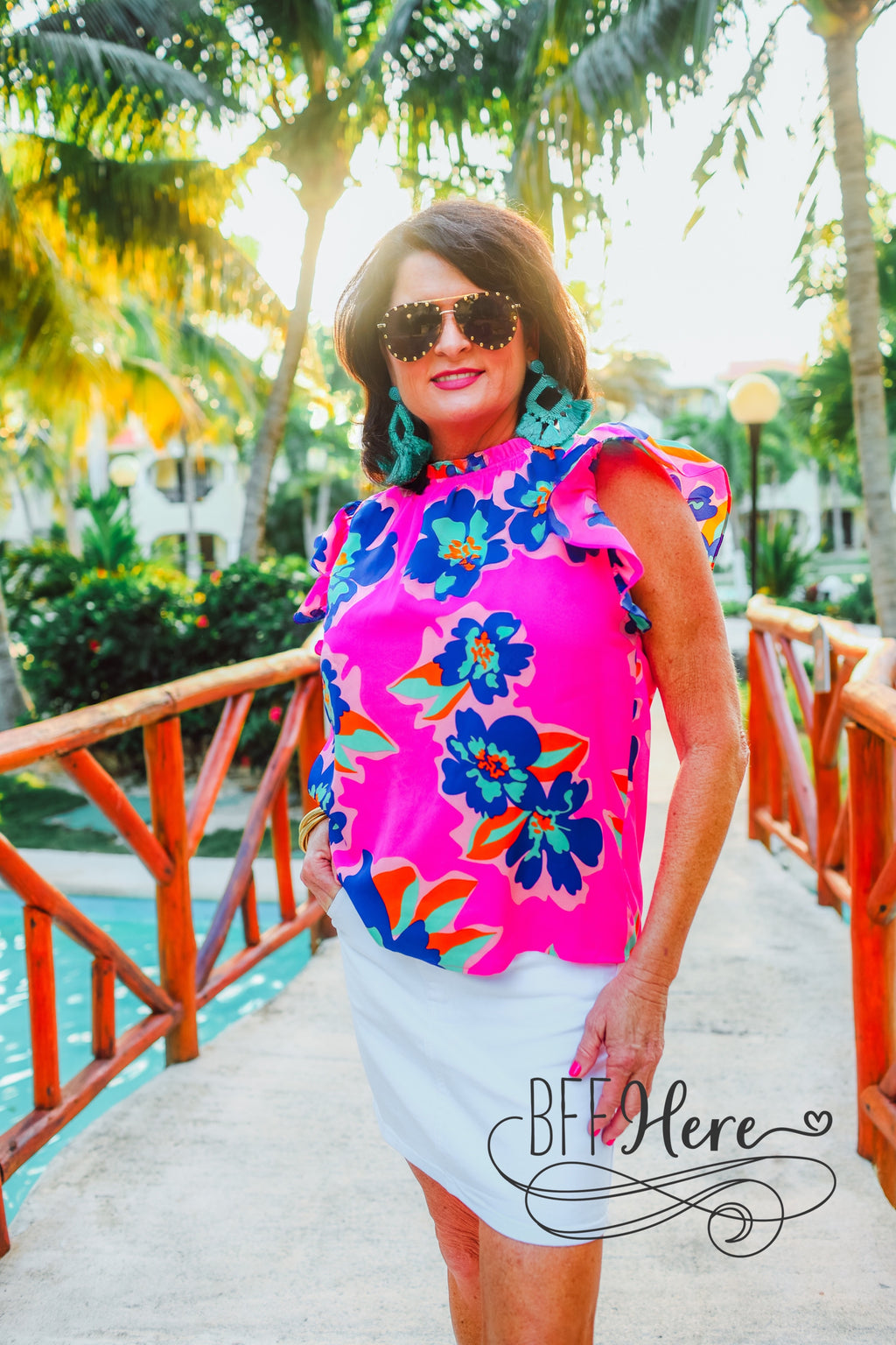 PREORDER: Brunch Plans Flutter Sleeve Top (Ships End of May) - BFF Here